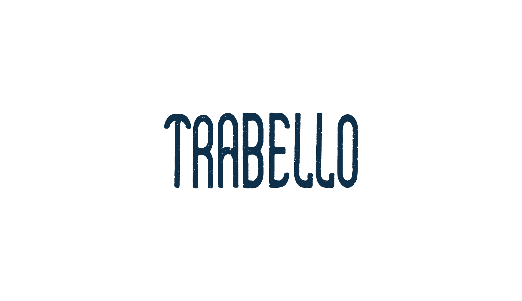 Trabello, eroded font preview