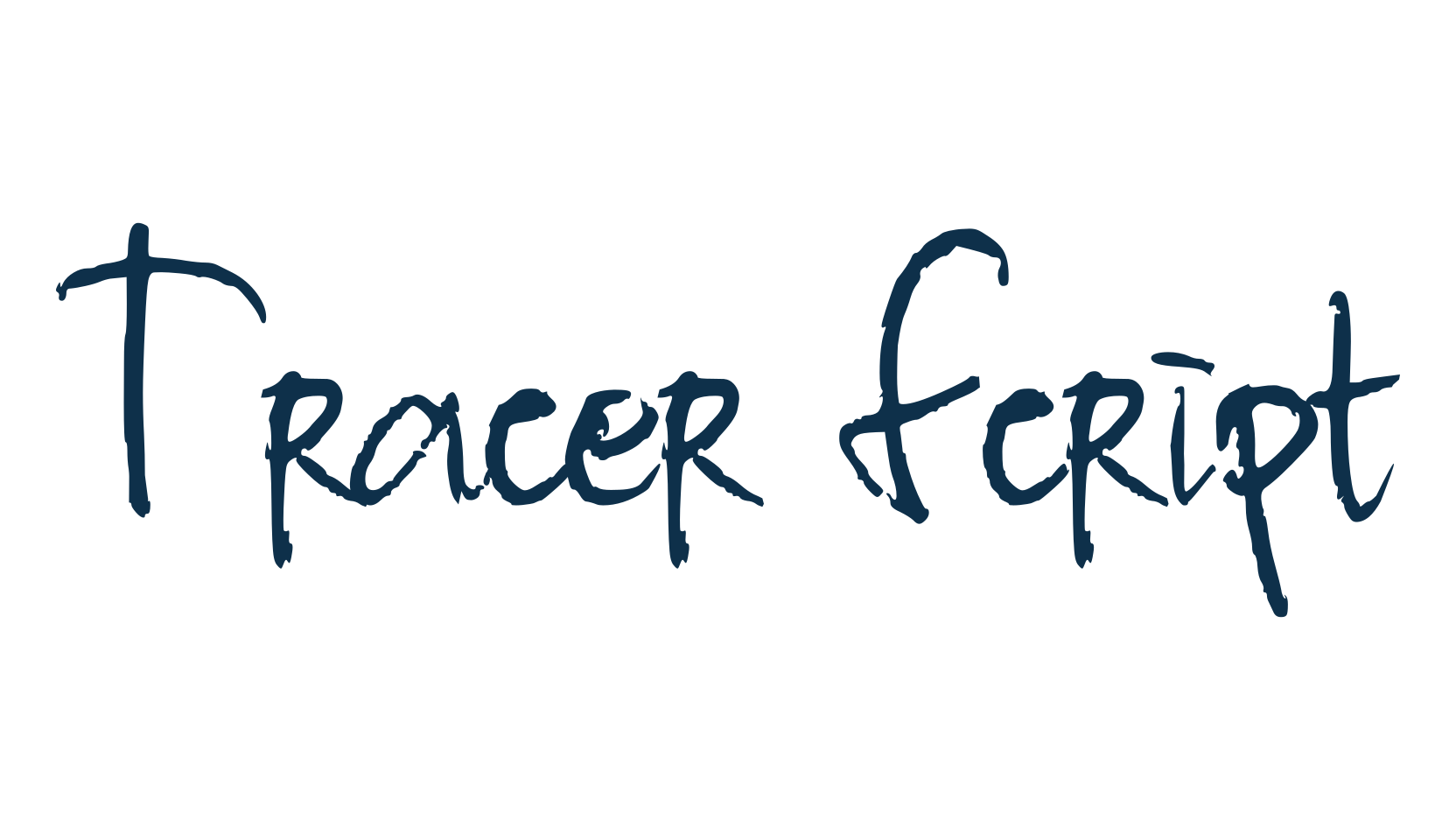 Tracer Script, brush font preview