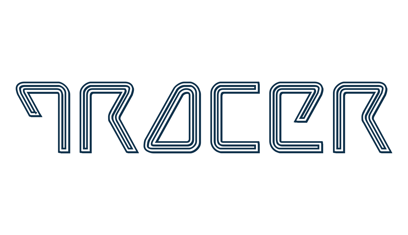 Tracer, sci-fi font preview