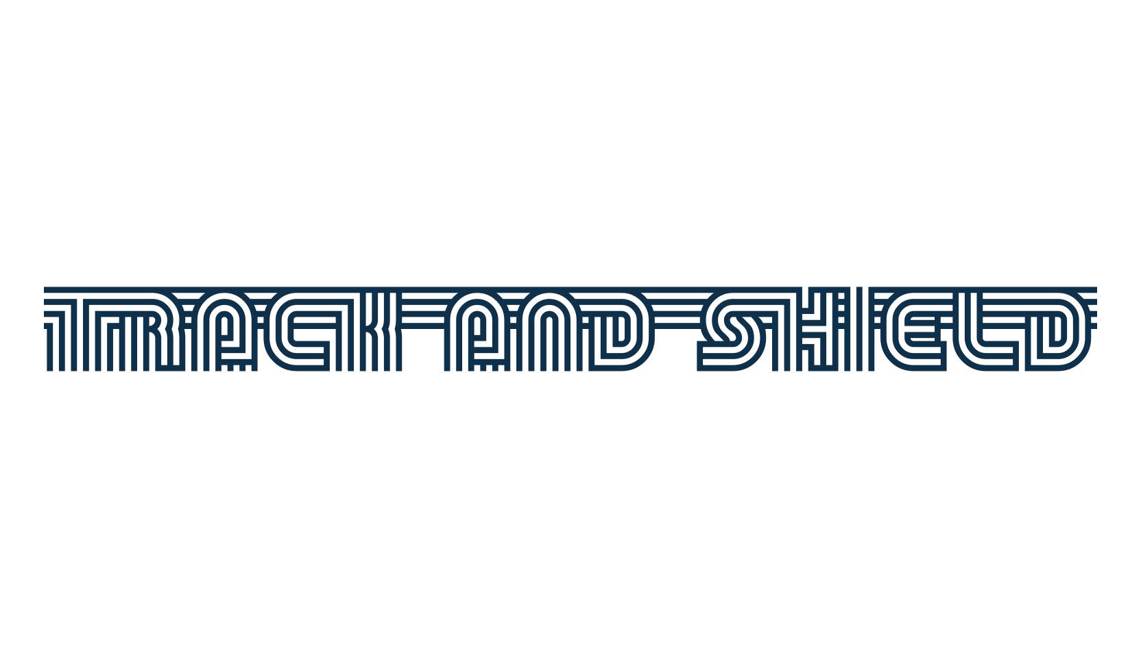 Track and Shield, fancy groovy decorative font preview