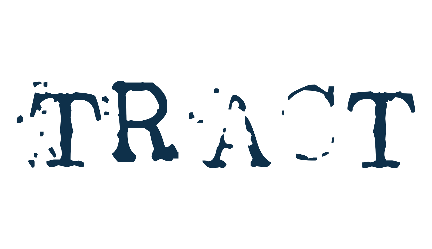 Tract, typewriter font preview