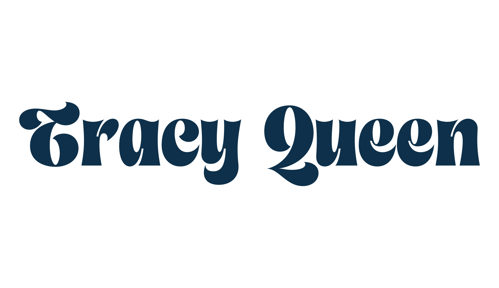Tracy Queen, fancy groovy decorative font preview