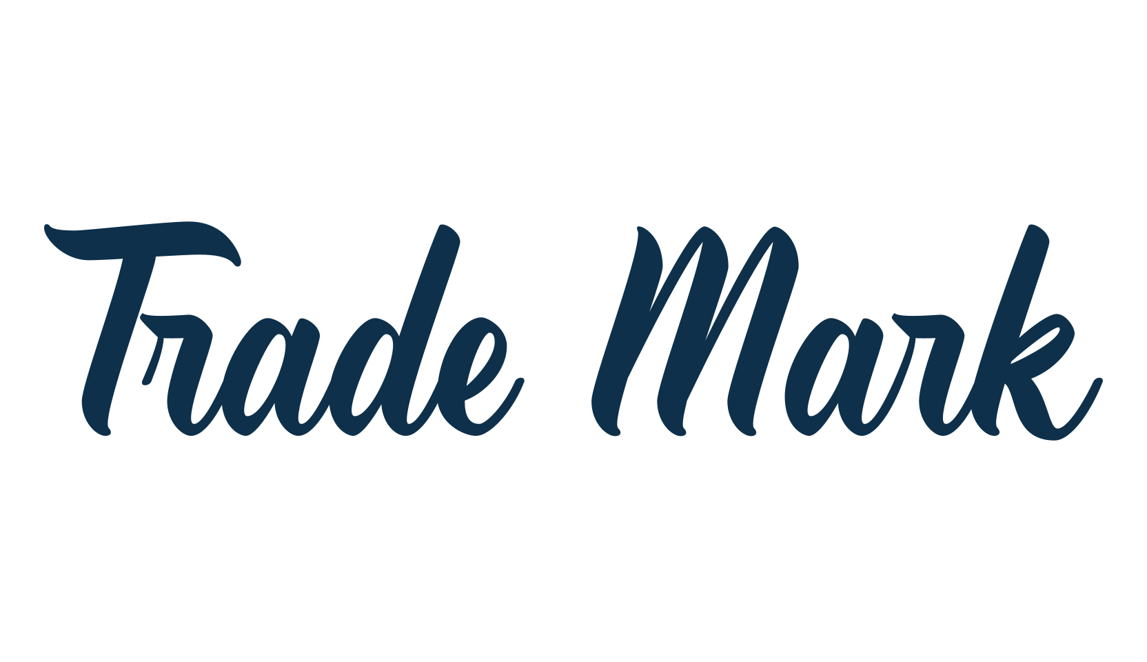Trade Mark, script calligraphy fancy decorative font preview