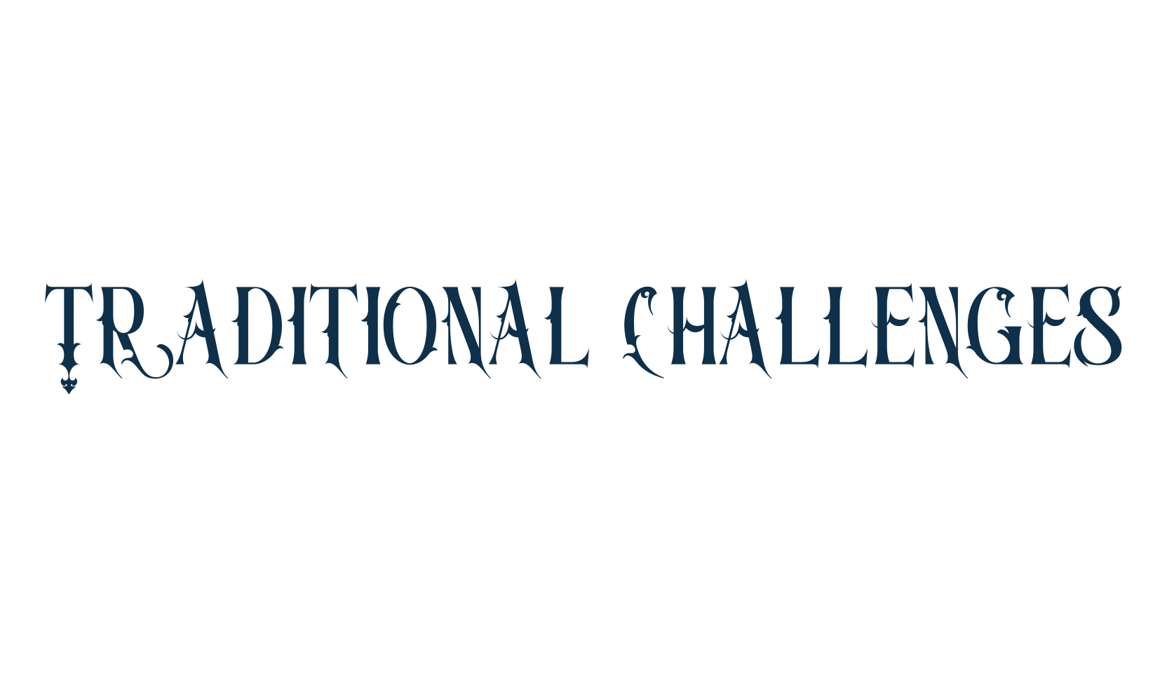 Traditional Challenges, modern font preview