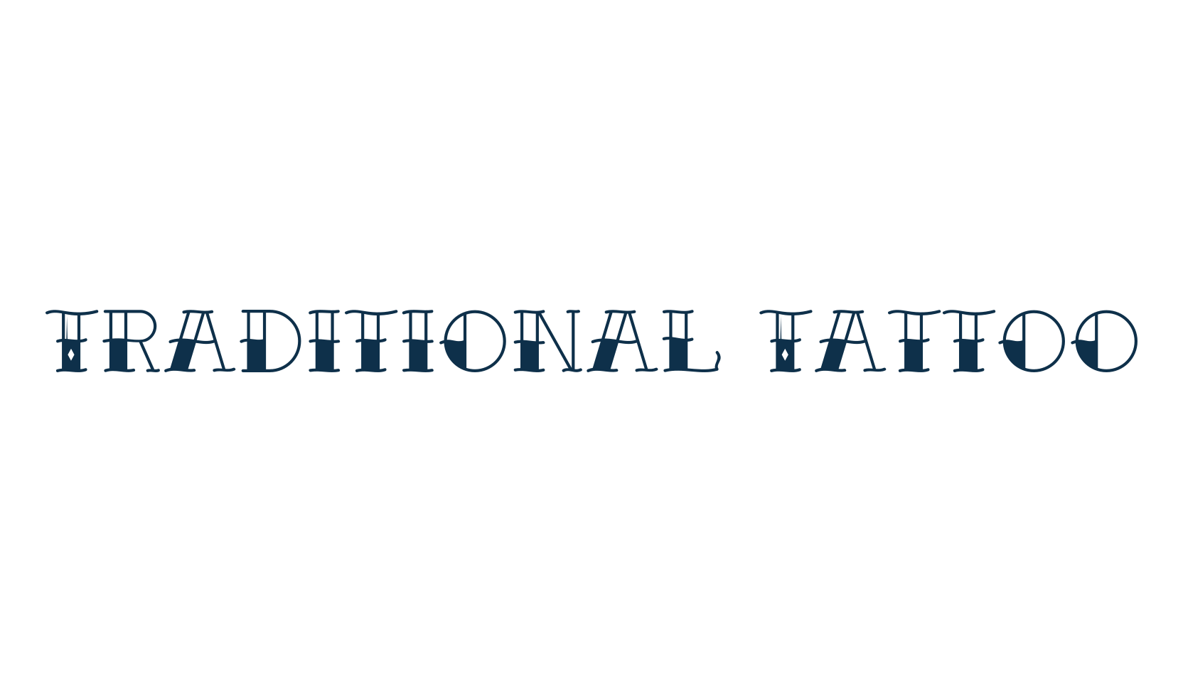 Traditional Tattoo, various font preview