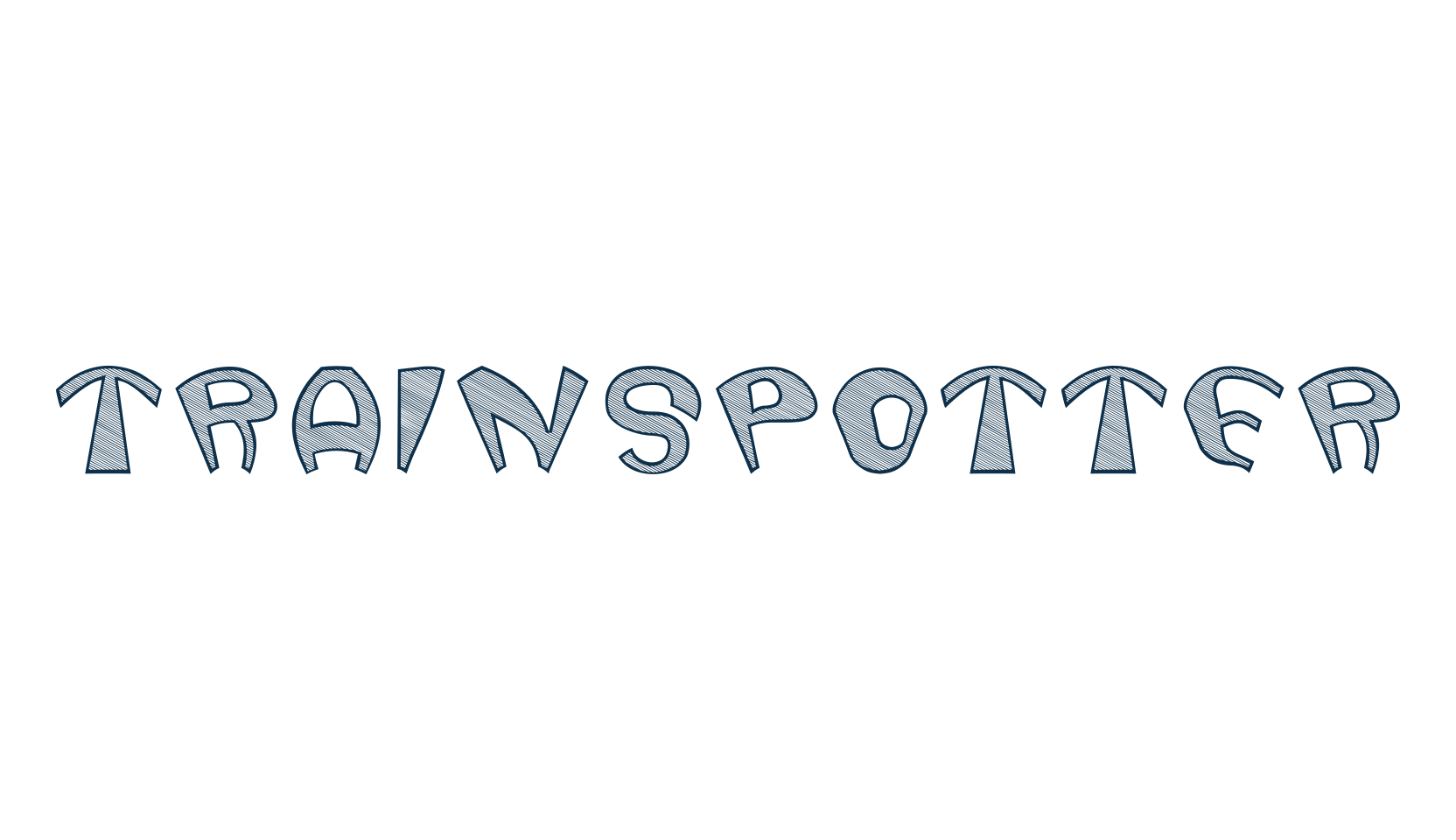 Trainspotter, fancy various decorative font preview