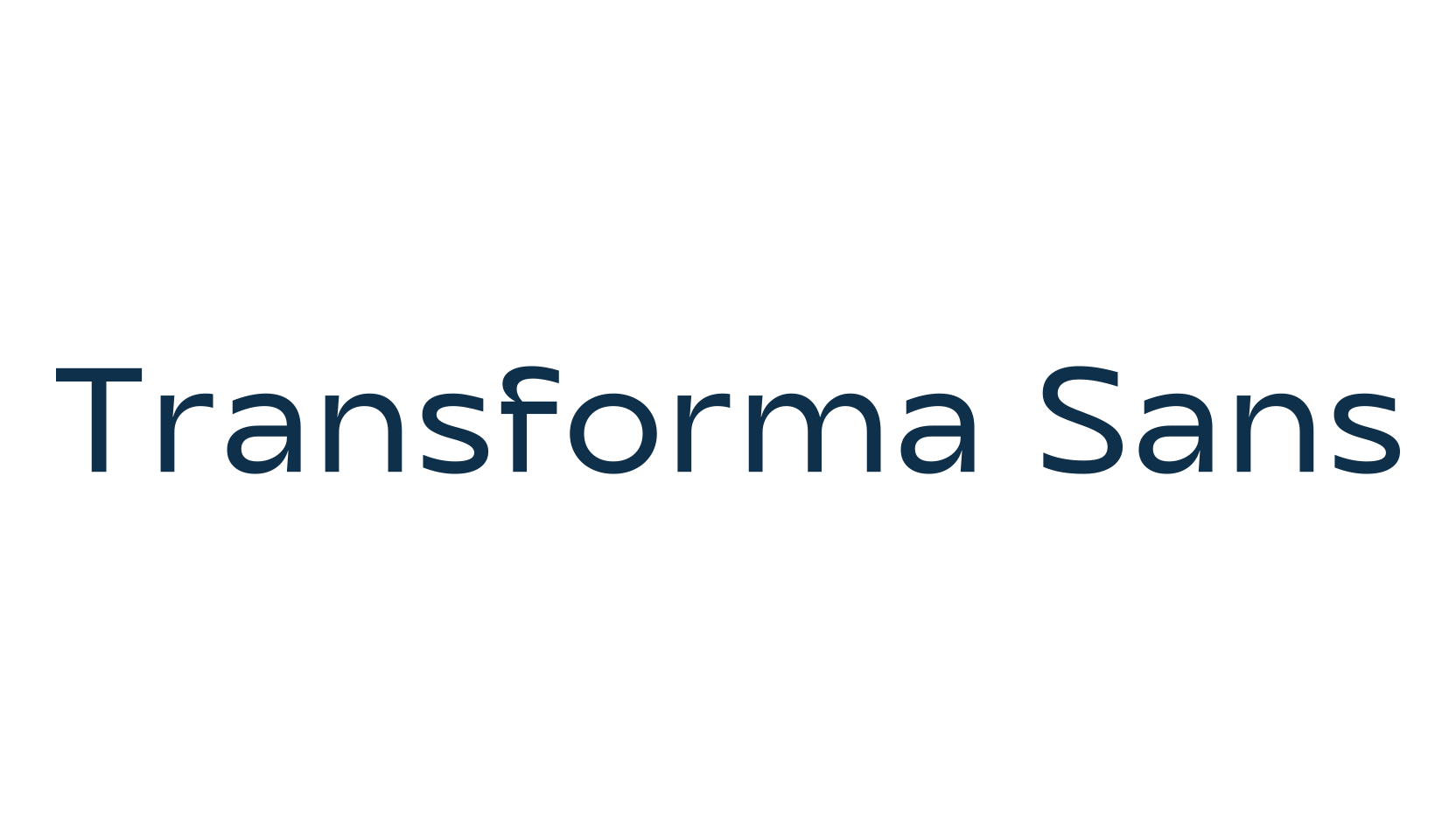 Transforma Sans, sans serif font preview