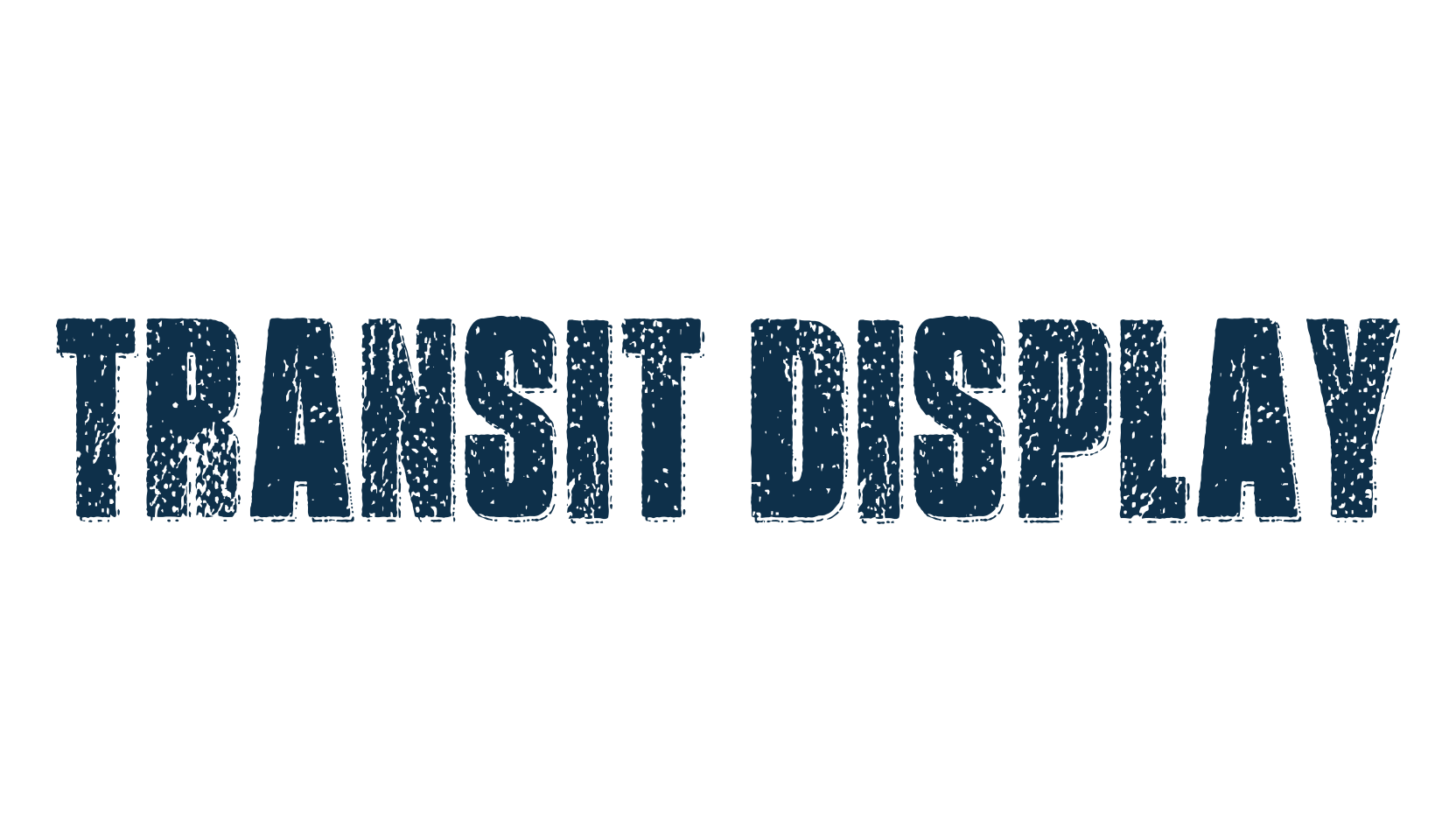 Transit Display, eroded font preview