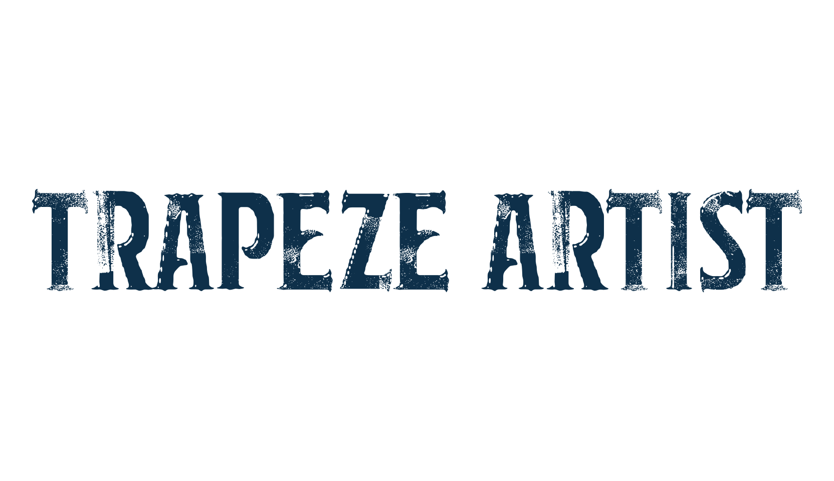 Trapeze Artist, eroded font preview