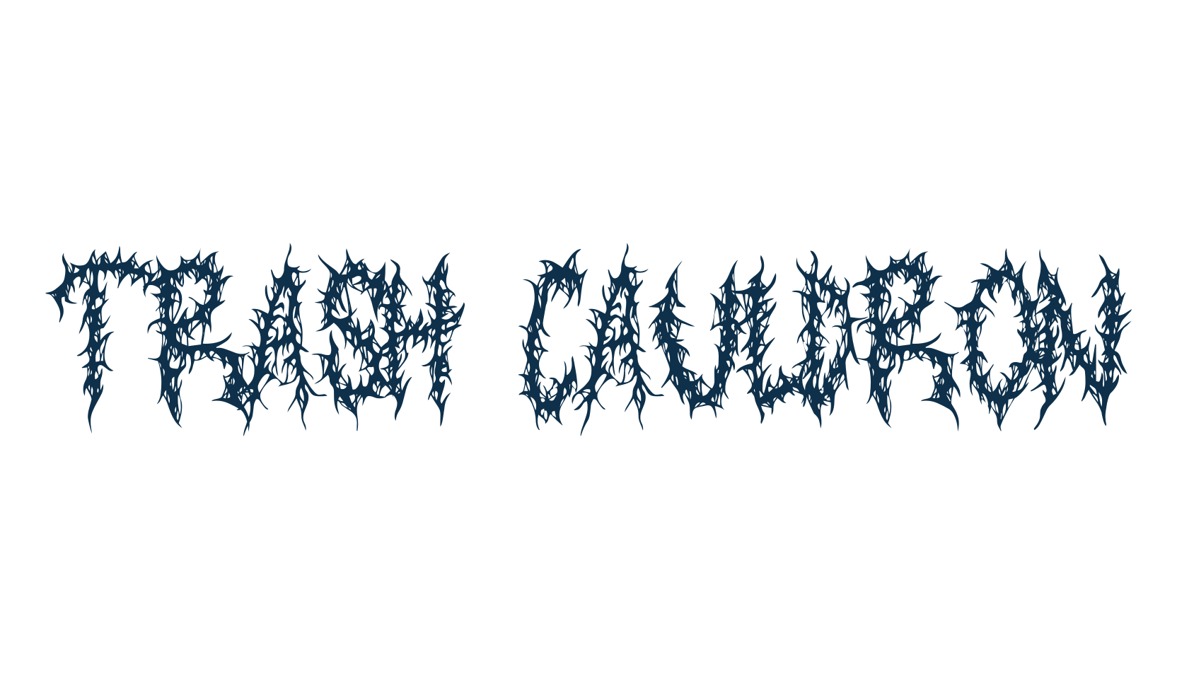 Trash Cauldron, gothic modern font preview