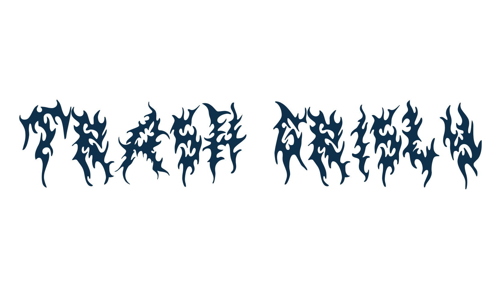 Trash Grisly, modern font preview