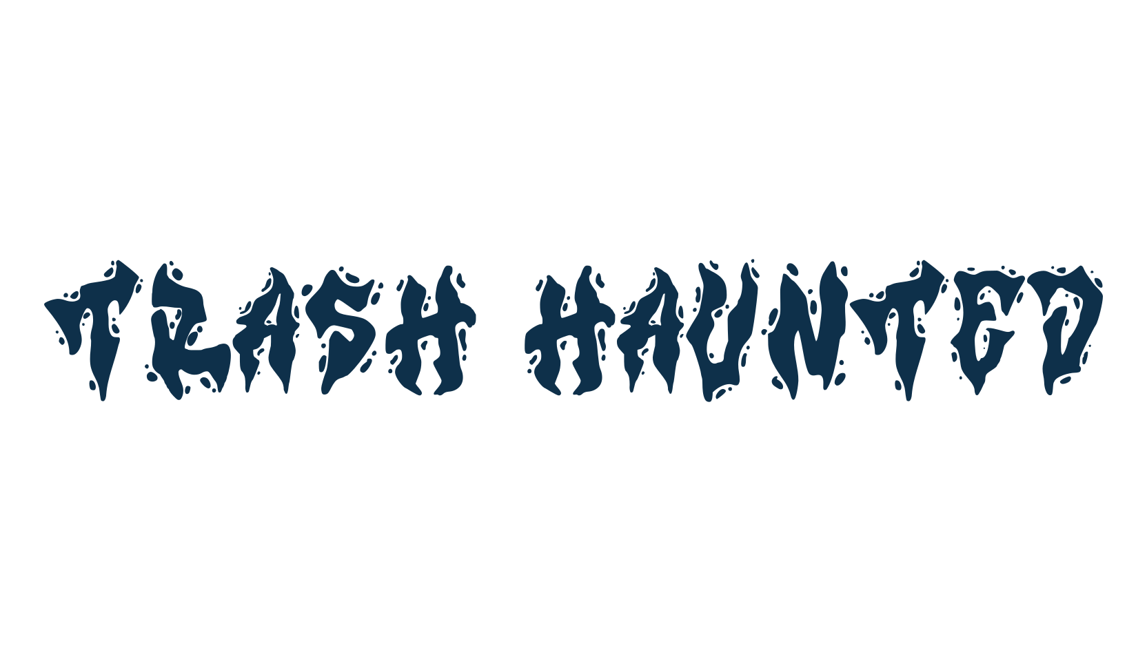 Trash Haunted, gothic modern font preview
