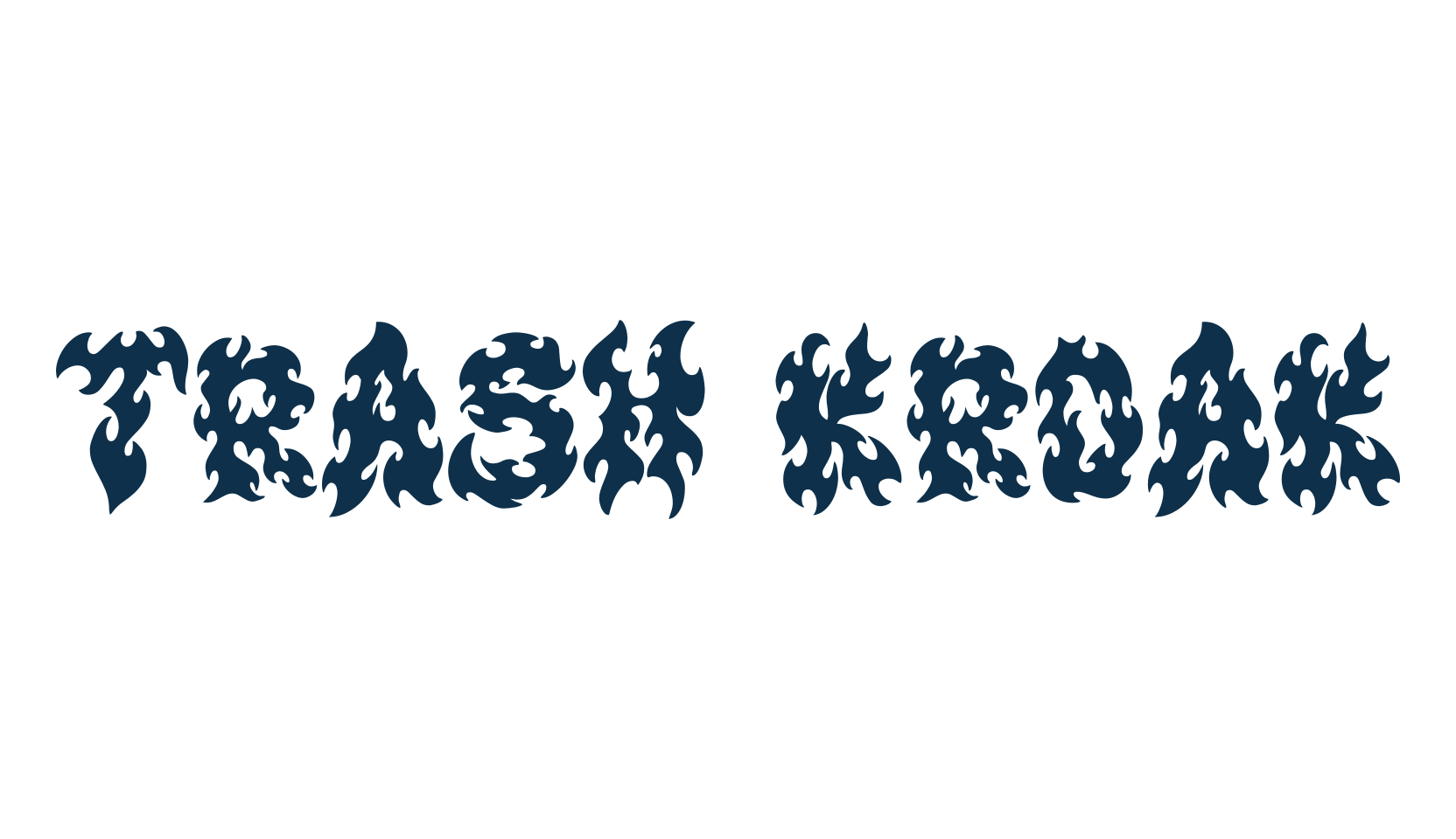 Trash Kroak, gothic modern font preview