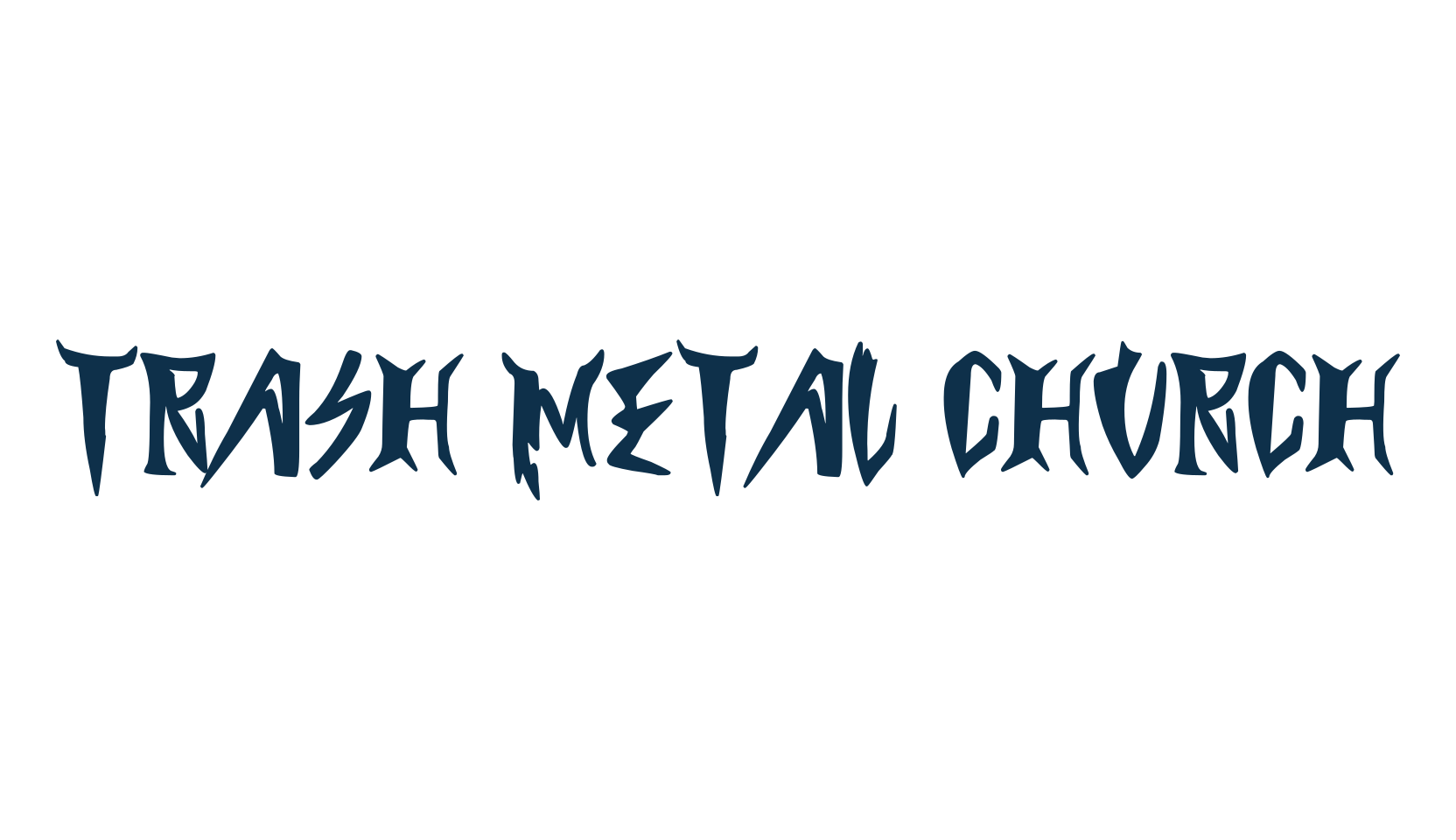 Trash Metal Church, modern font preview