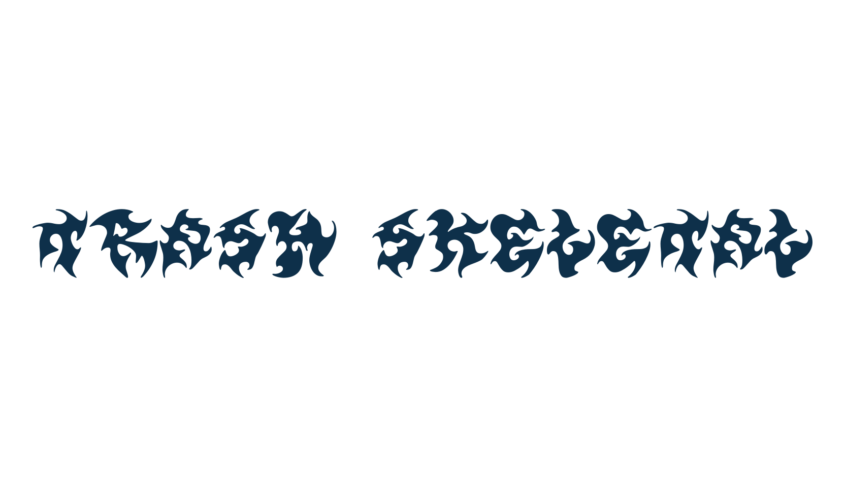 Trash Skeletal, gothic modern font preview