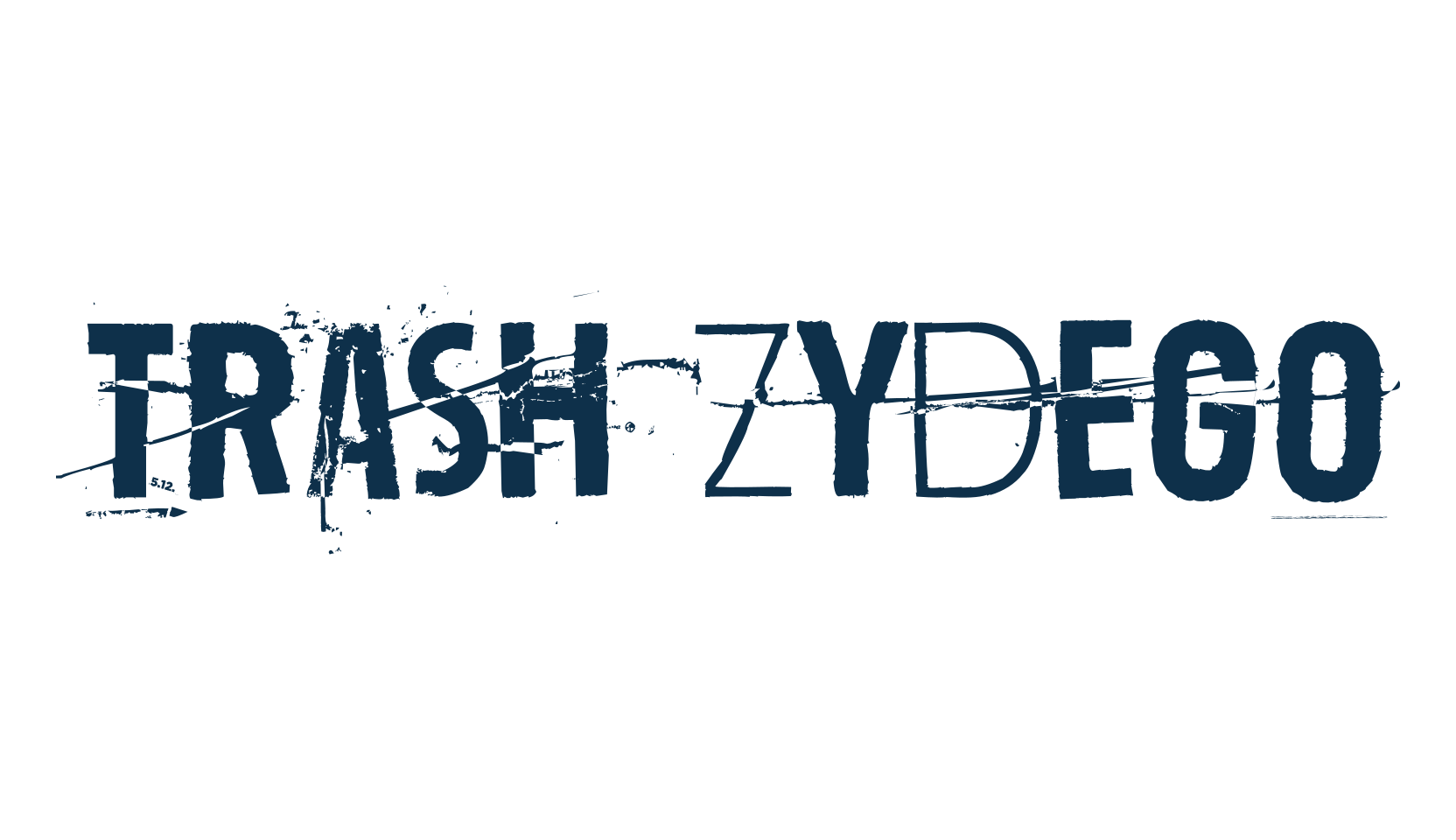Trash Zydego, destroy font preview
