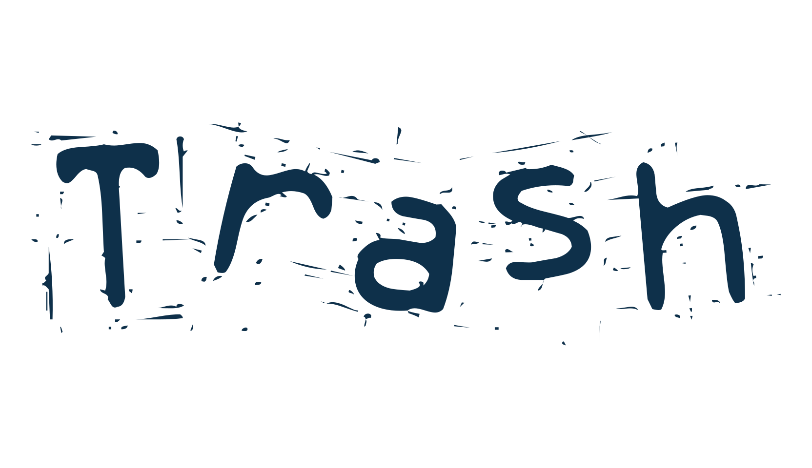 Trash, destroy font preview