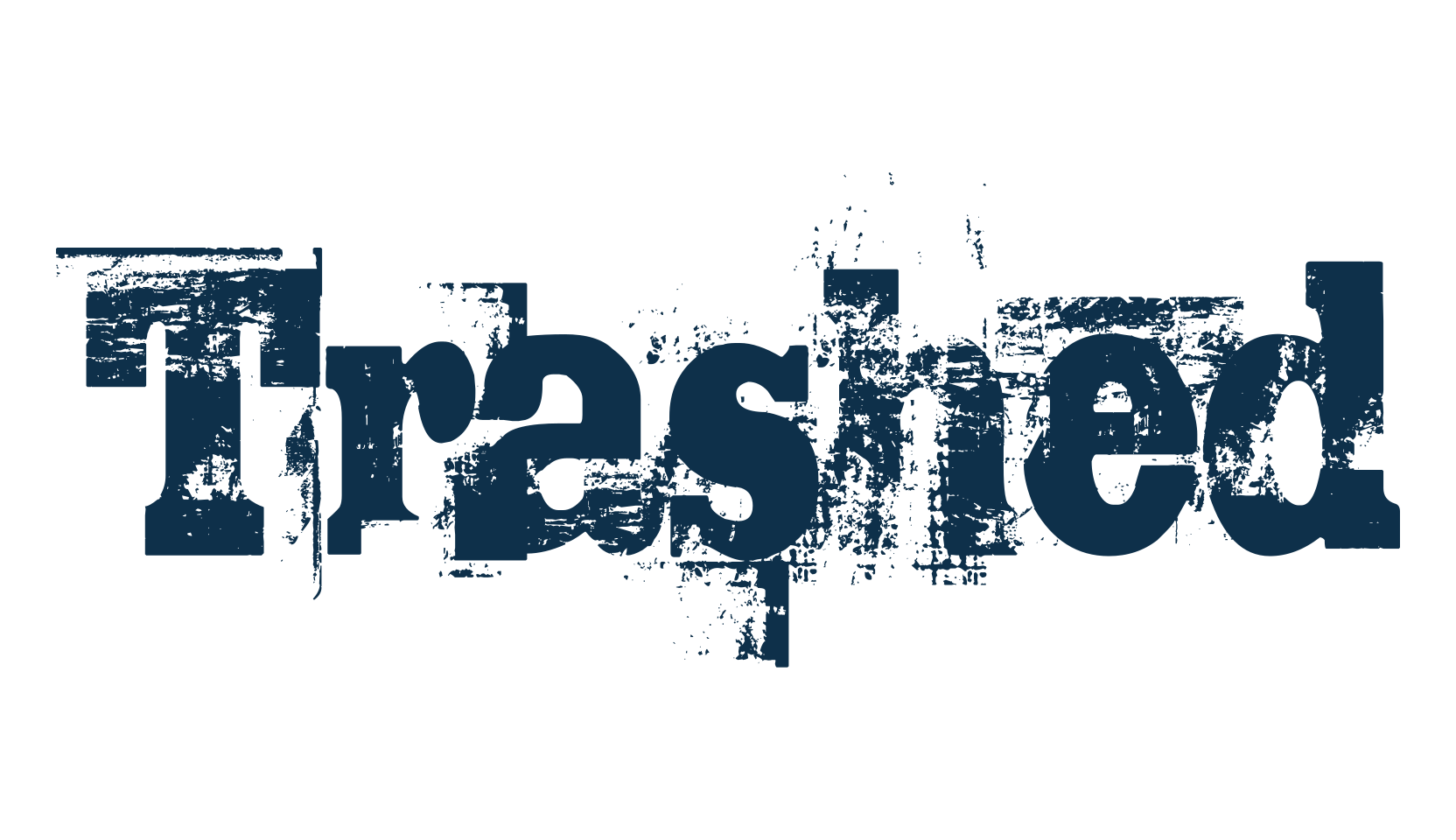 Trashed, destroy font preview