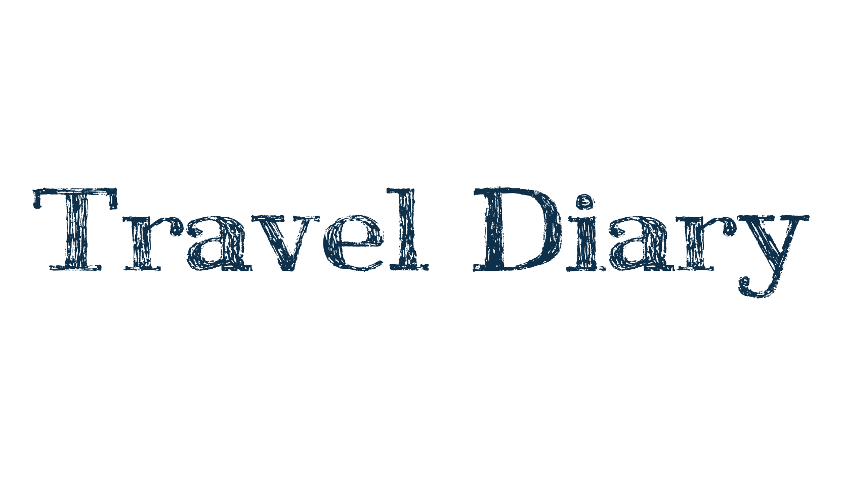 Travel Diary, fancy various decorative font preview