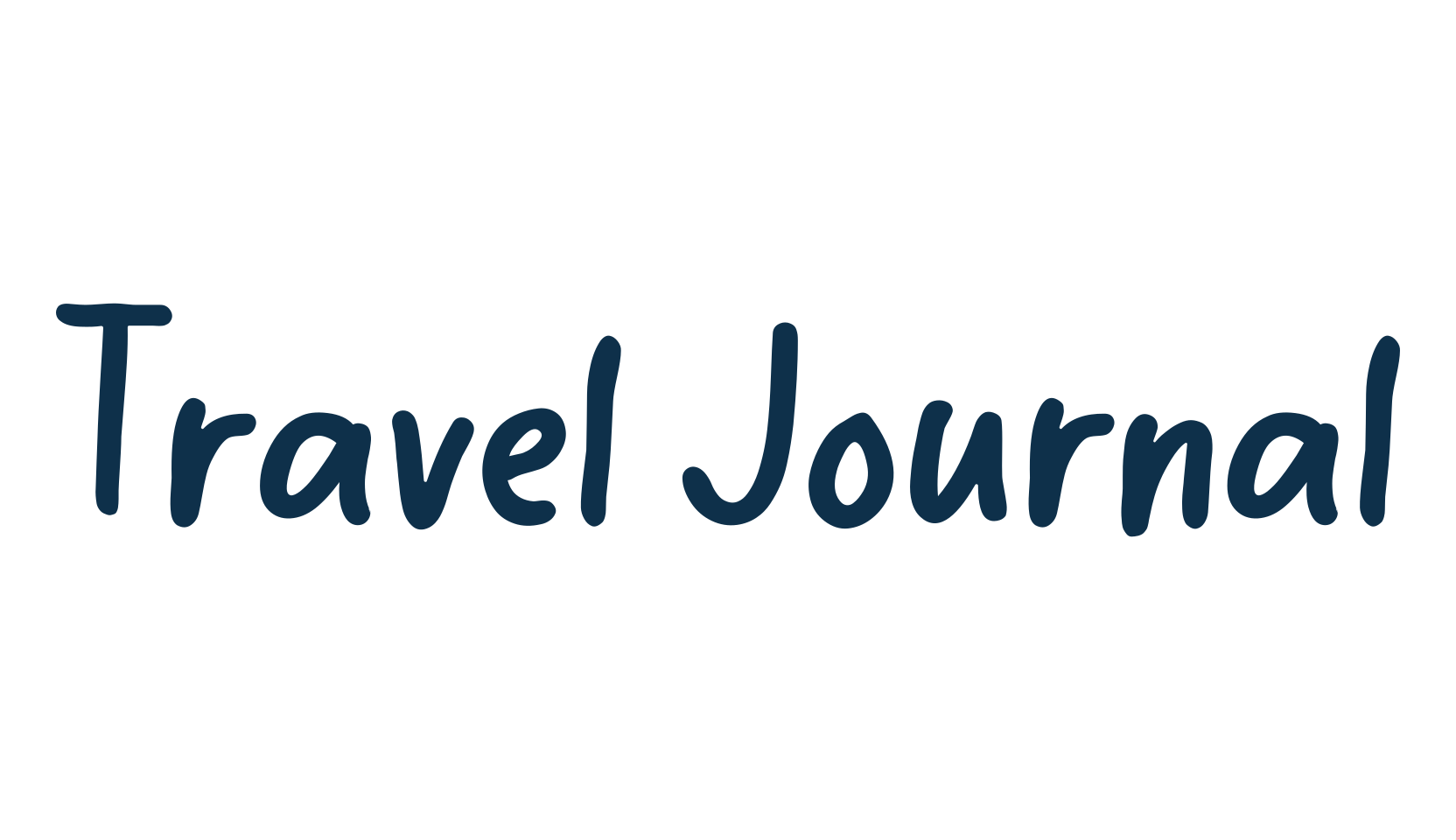 Travel Journal, handwriting font preview