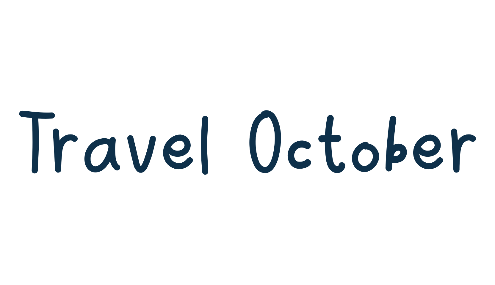 Travel October, handwriting font preview