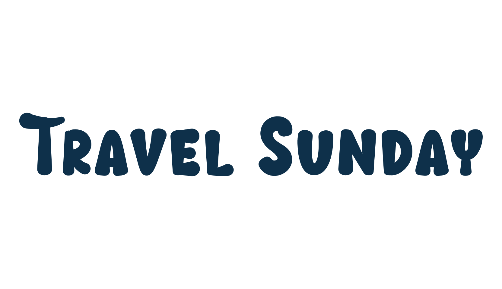 Travel Sunday, fancy cartoon decorative font preview