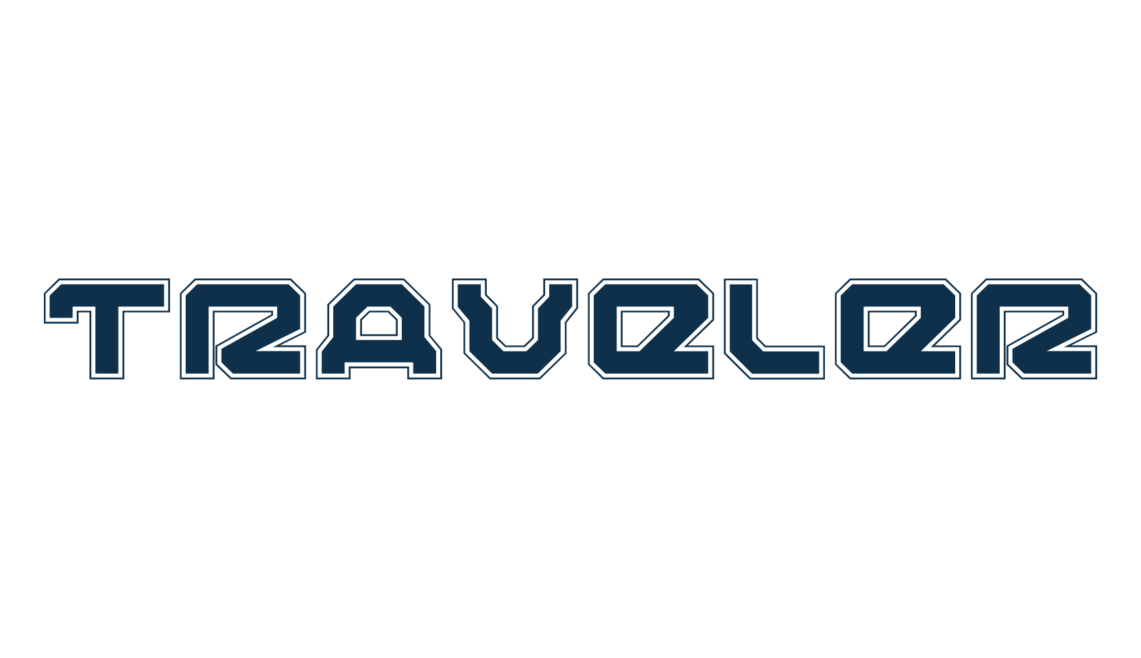 Traveler (traveler), techno sci-fi font preview