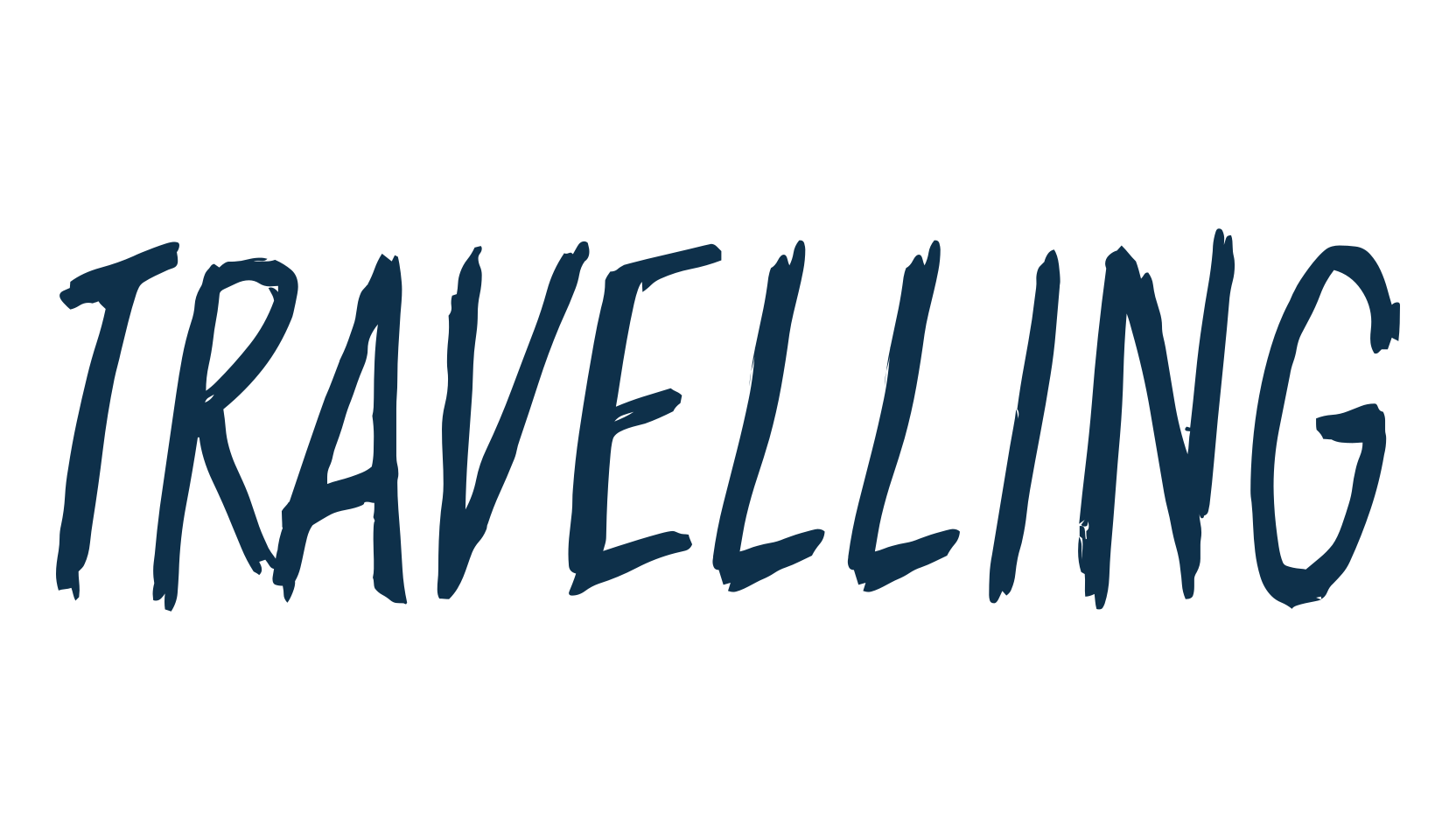 Travelling, script handwritten fancy decorative calligraphy font preview