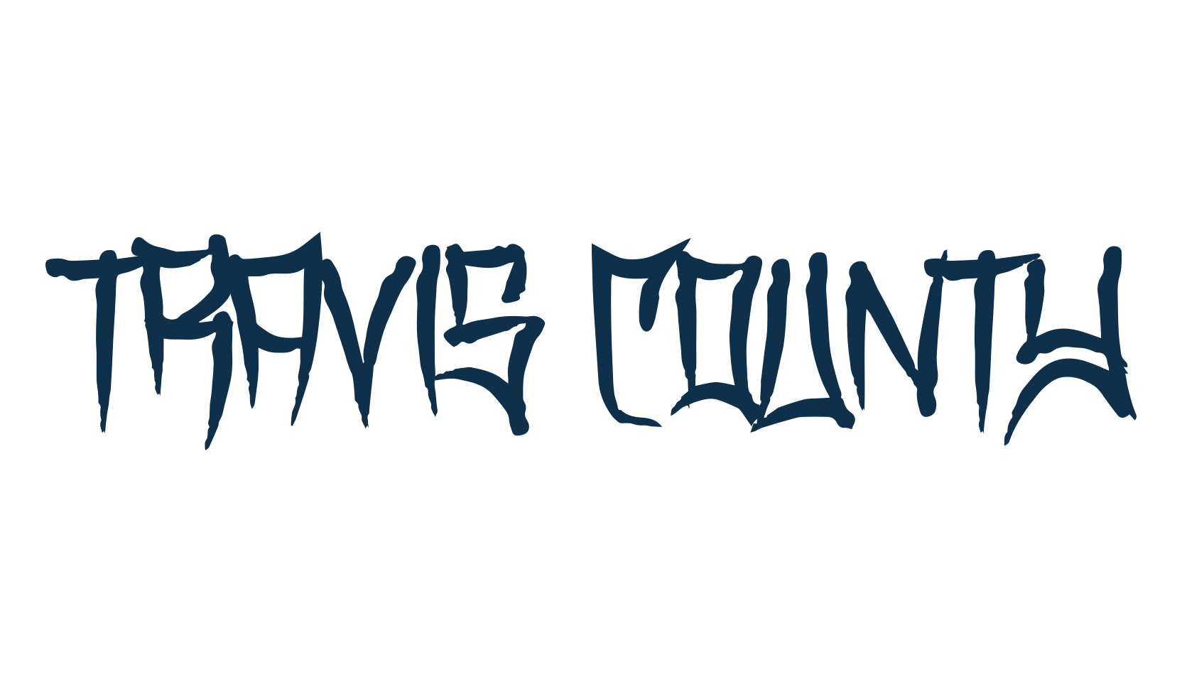 Travis County, script graffiti fancy decorative calligraphy font preview