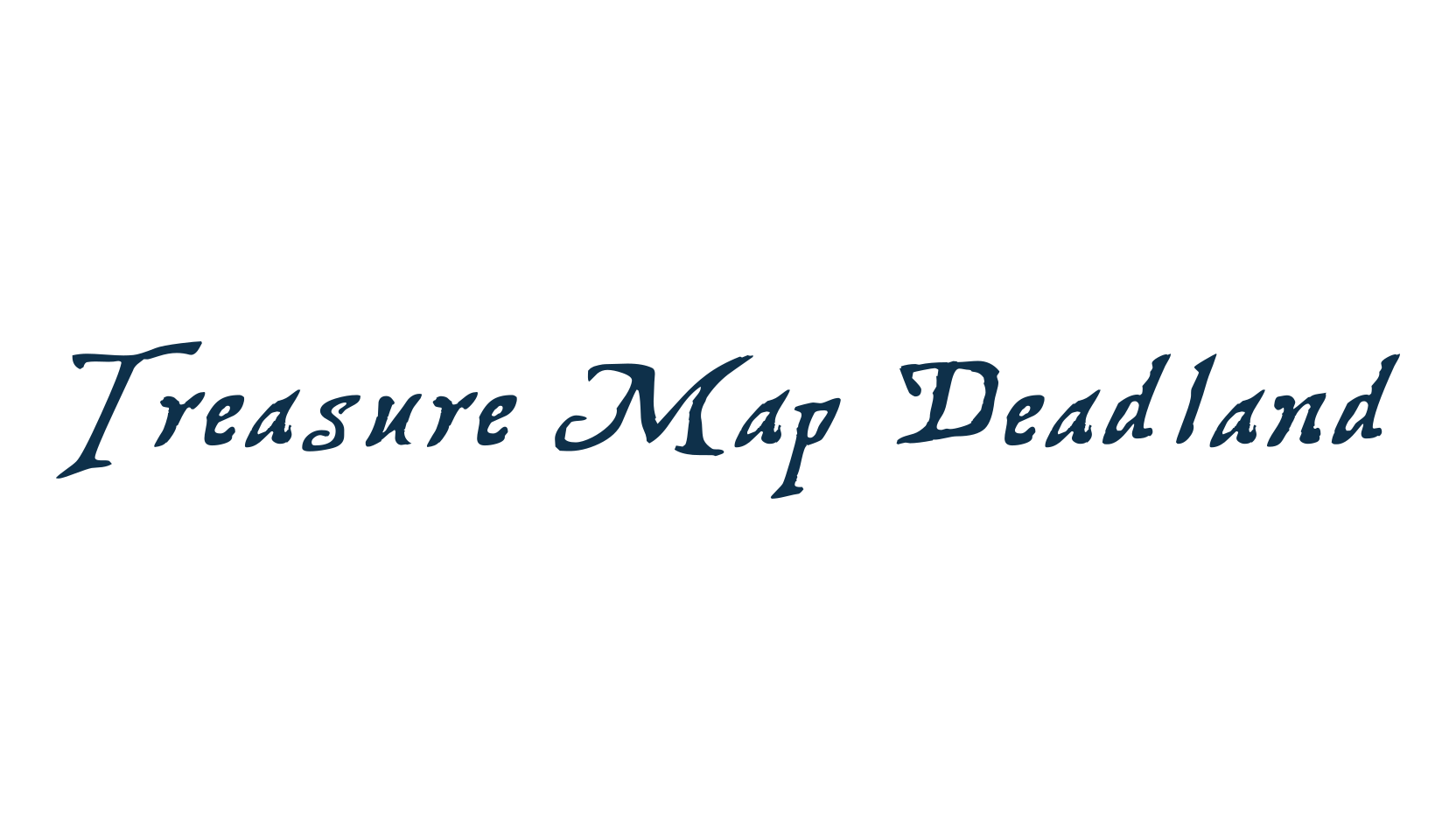 Treasure Map Deadland, fancy various decorative script calligraphy font preview