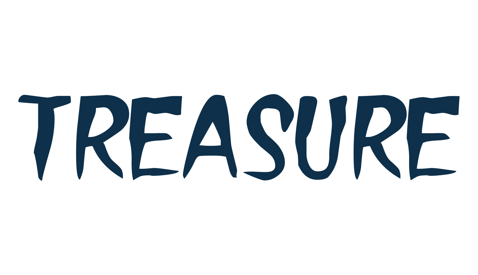 Treasure (treasure), cartoon font preview