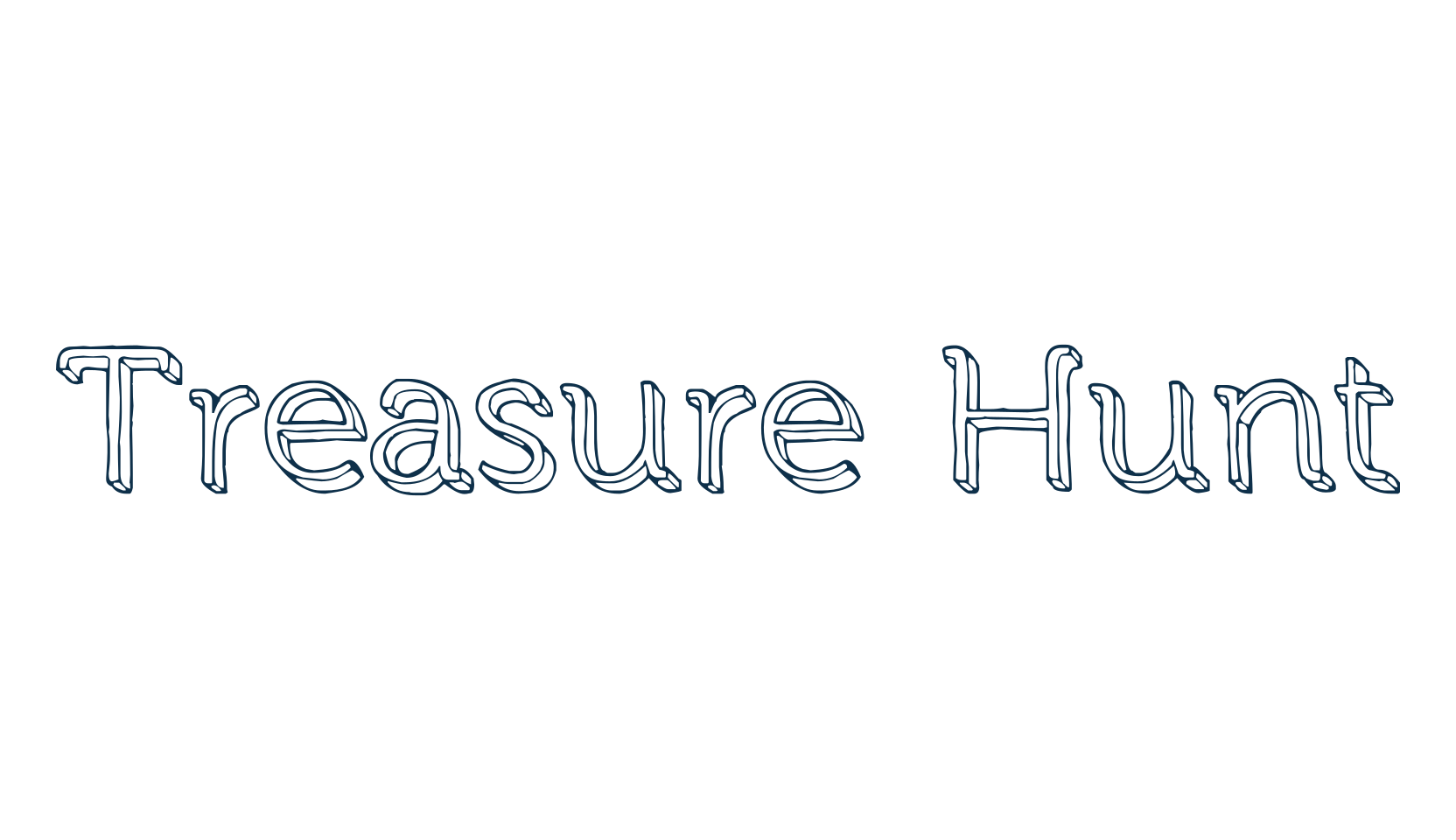 Treasure Hunt, fancy various decorative font preview