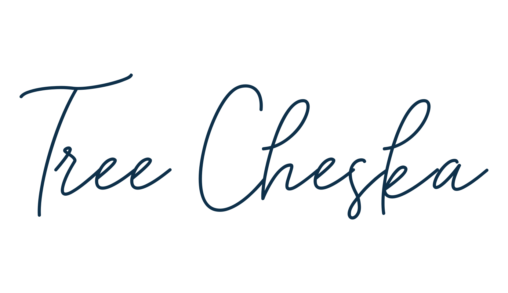 Tree Cheska, script handwritten fancy decorative calligraphy font preview
