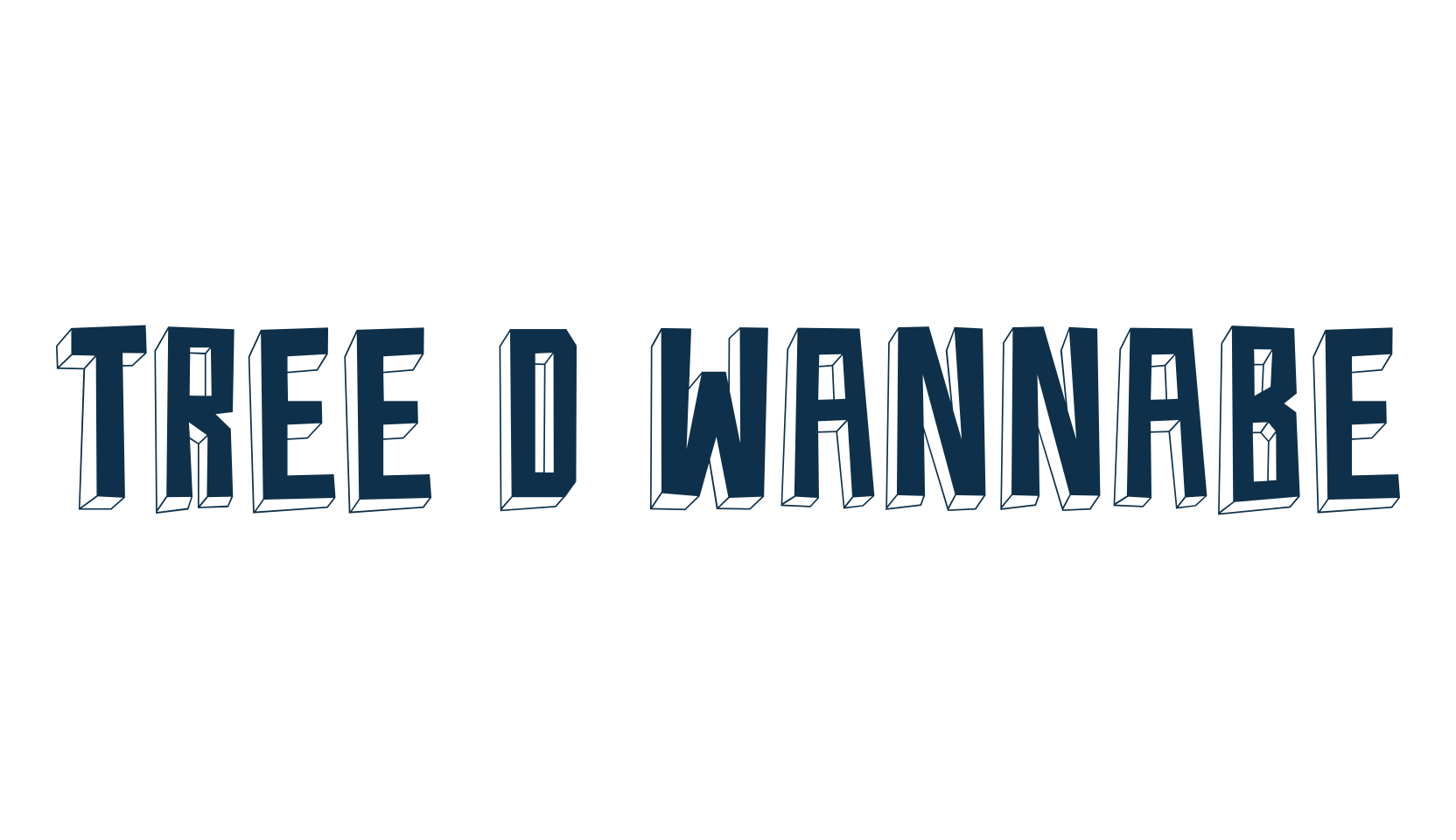 Tree D Wannabe, fancy various decorative font preview