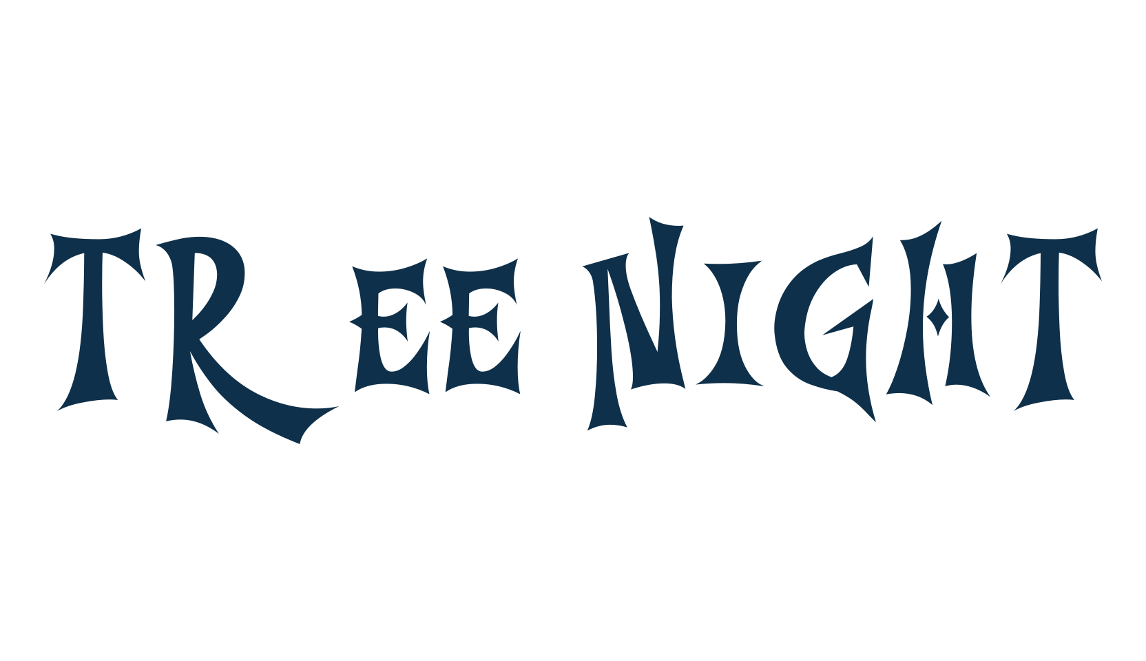 Tree Night, fancy decorative font preview