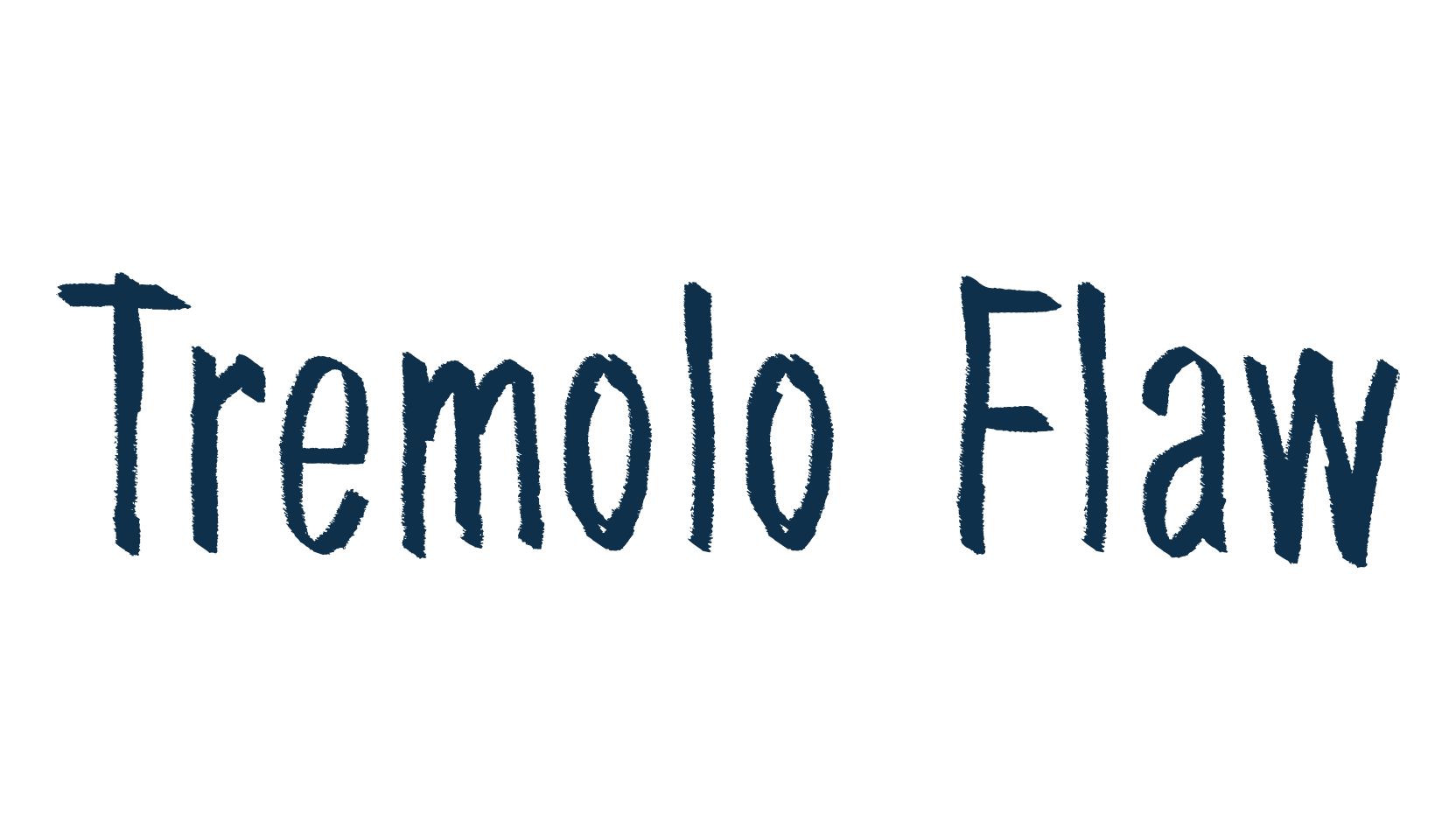 Tremolo Flaw, script handwritten fancy decorative calligraphy font preview
