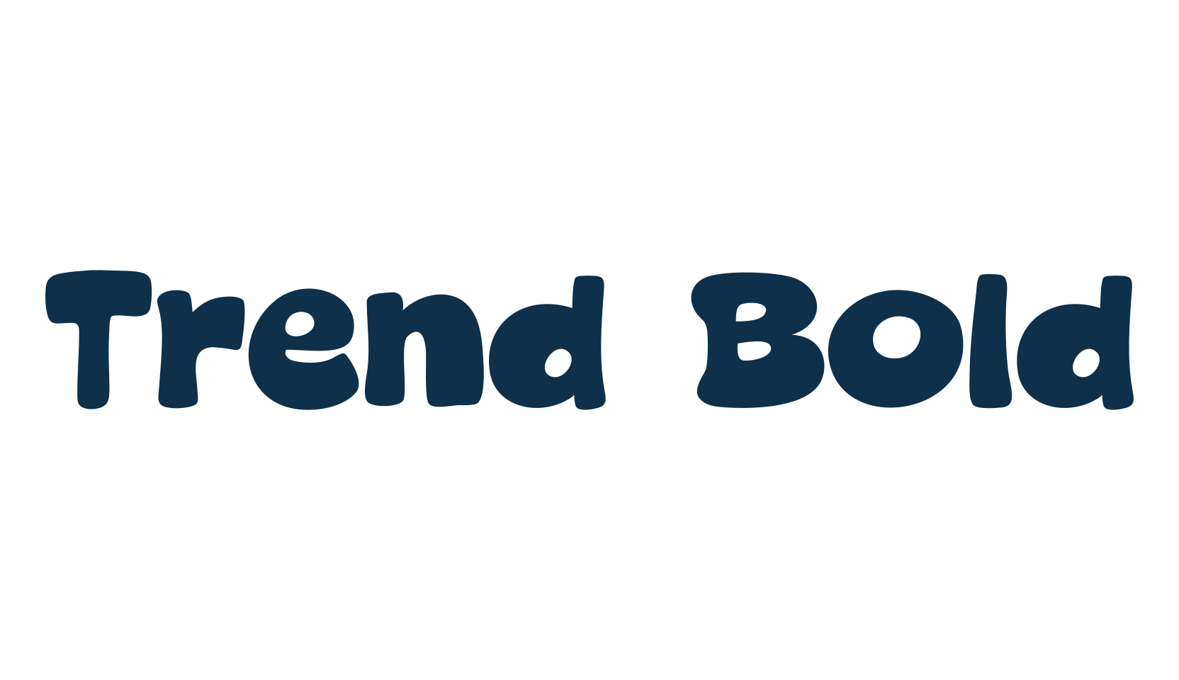 Trend Bold, cartoon font preview