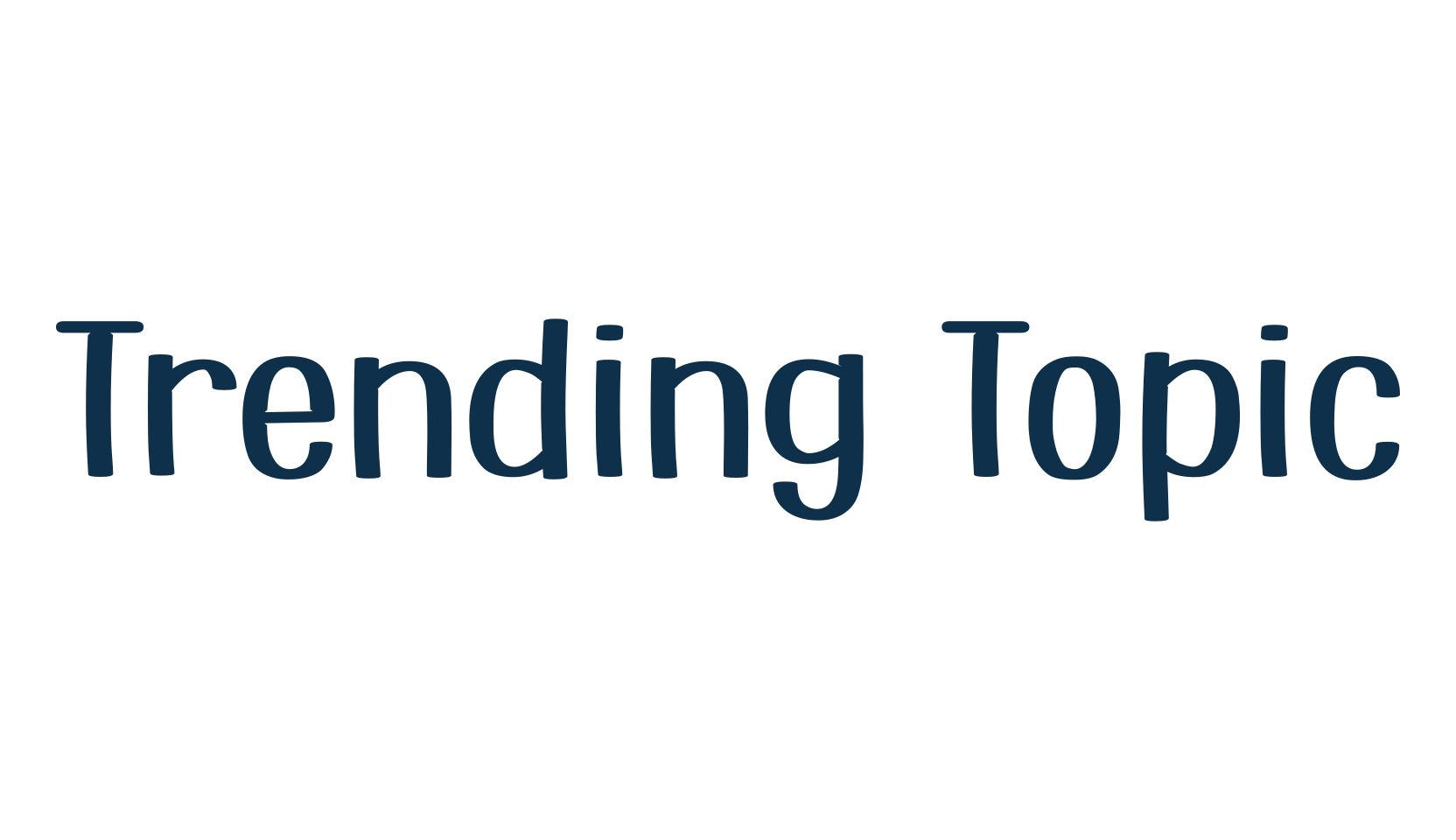 Trending Topic, various font preview