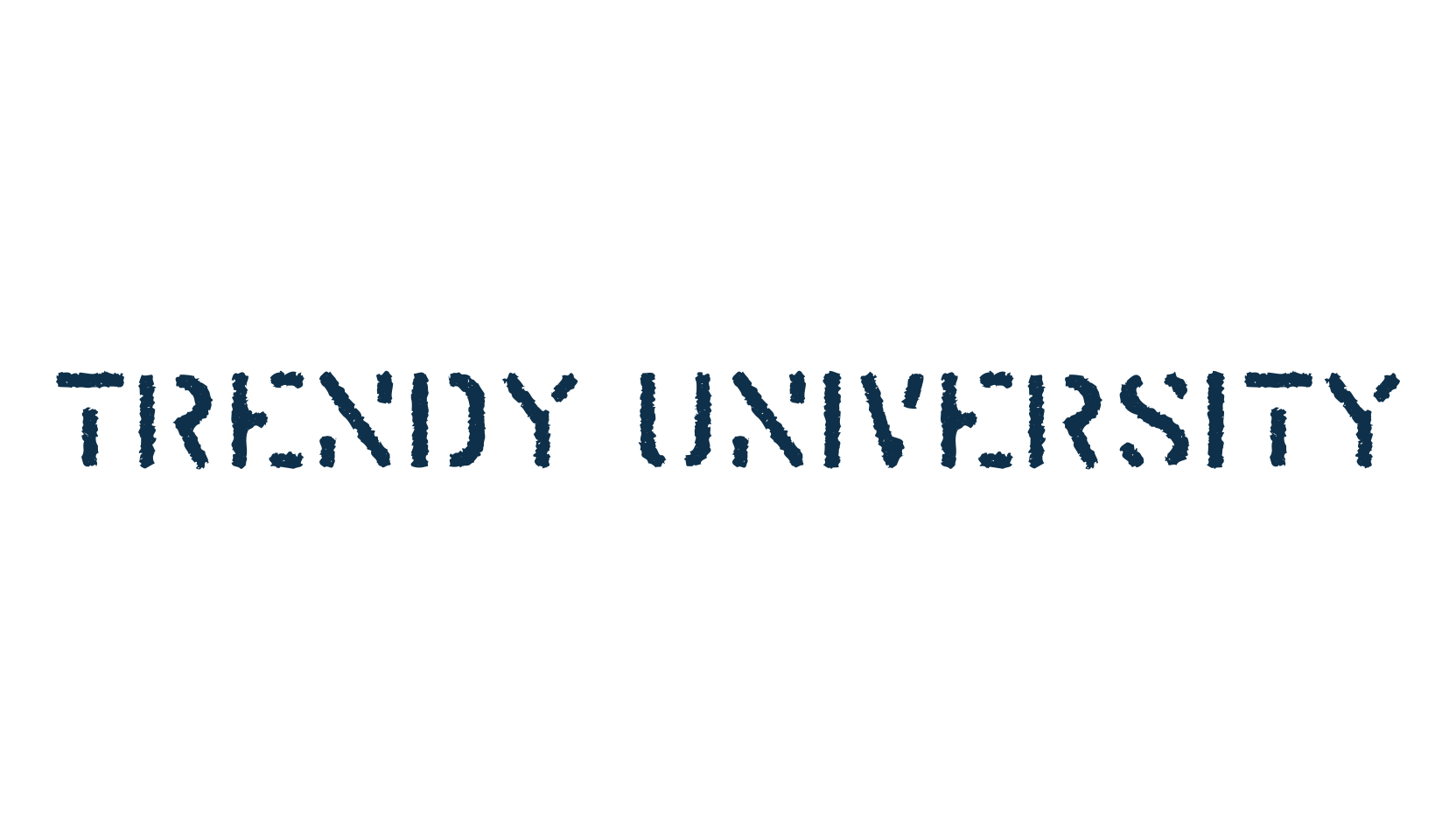 Trendy University, fancy stencil, army decorative font preview