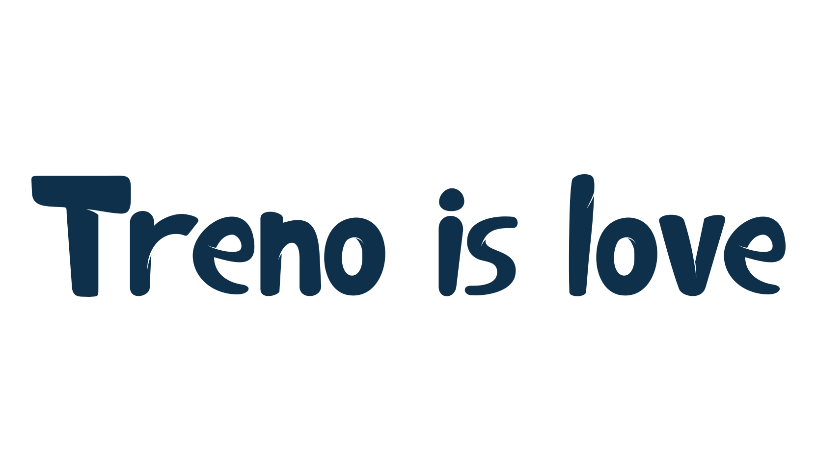 Treno is love, fancy cartoon decorative font preview