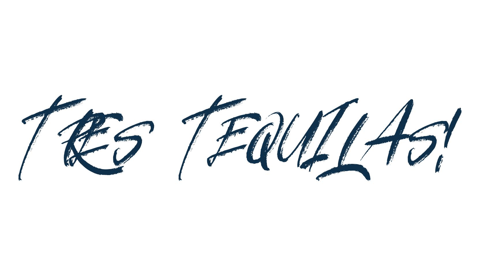 Tres Tequilas!, script brush fancy decorative calligraphy font preview