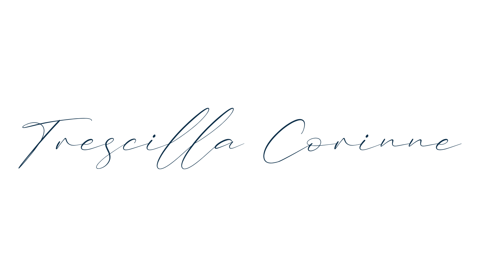 Trescilla Corinne, handwriting font preview