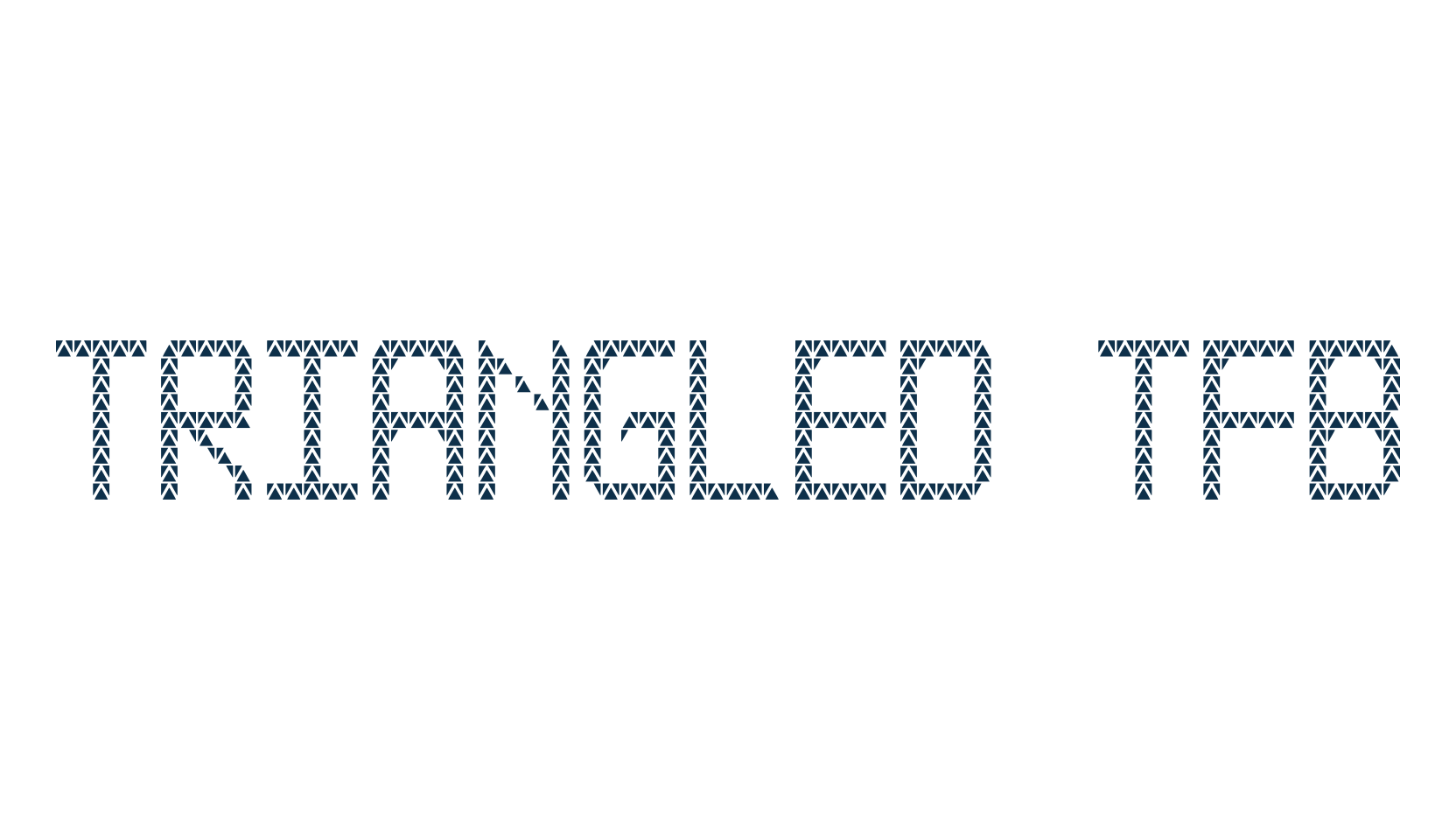 Triangled TFB, various font preview