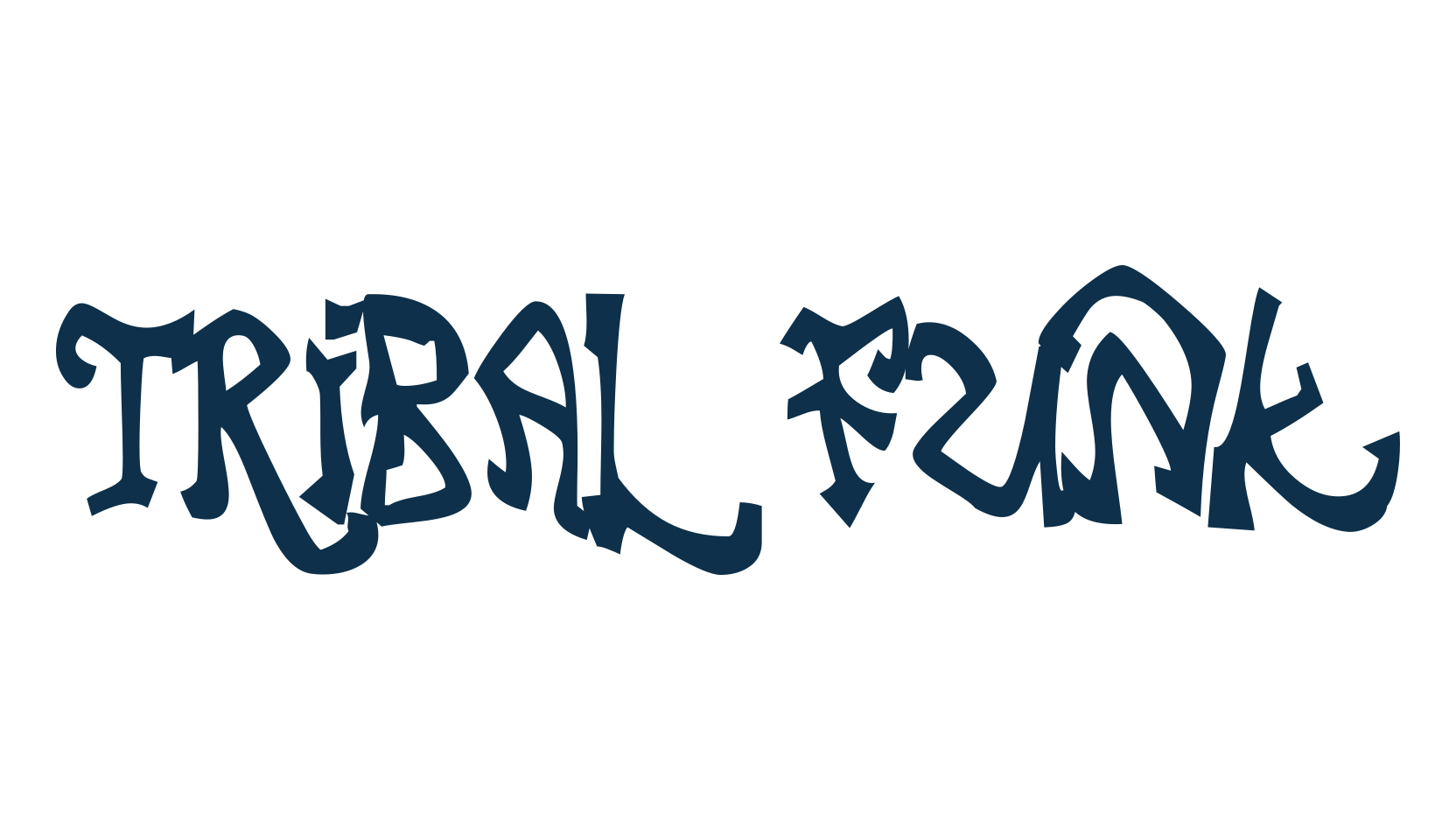 Tribal Funk, script graffiti fancy decorative calligraphy font preview