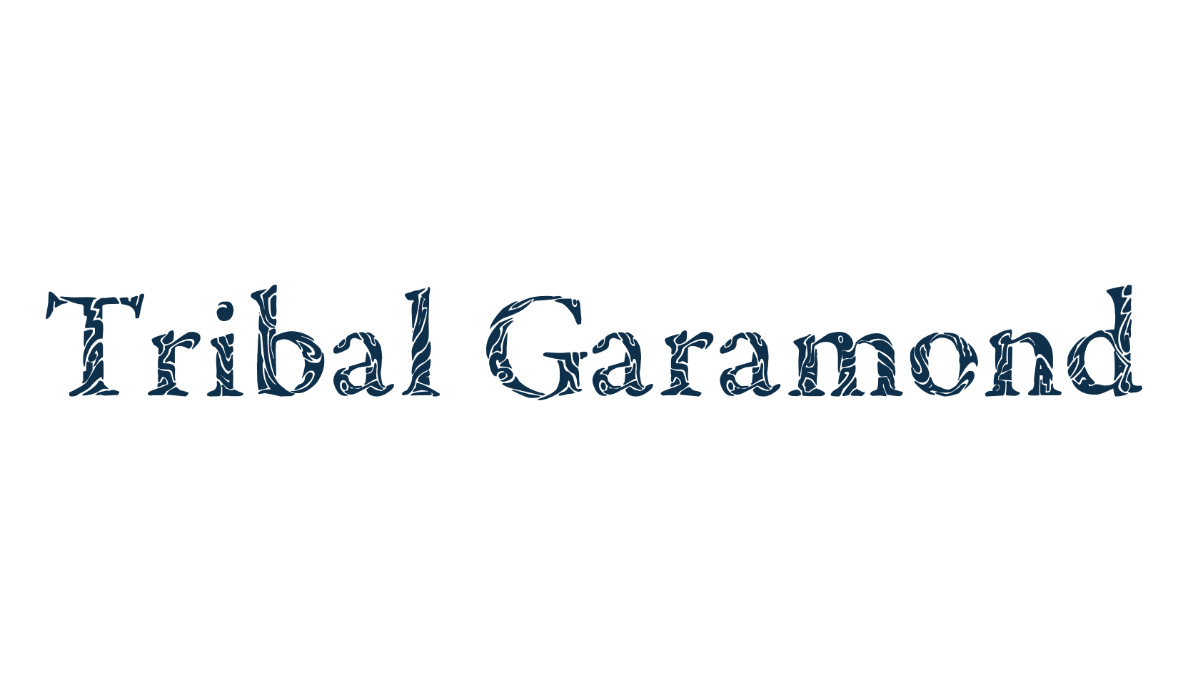 Tribal Garamond, decorative font preview
