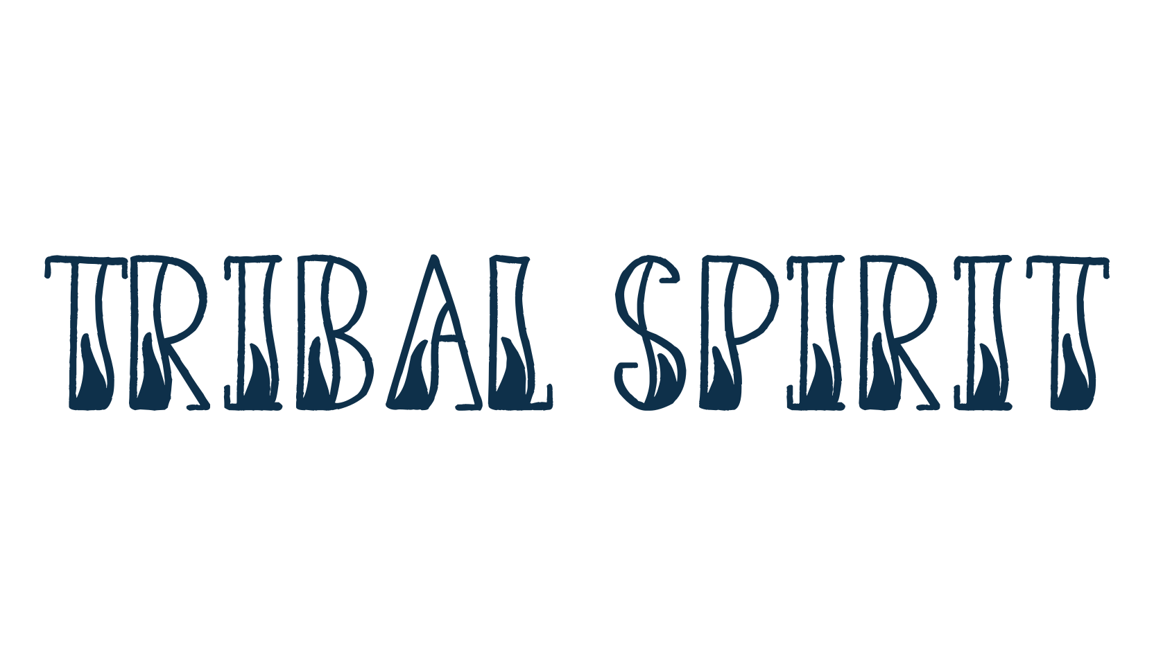 Tribal Spirit, fancy fire, ice decorative font preview