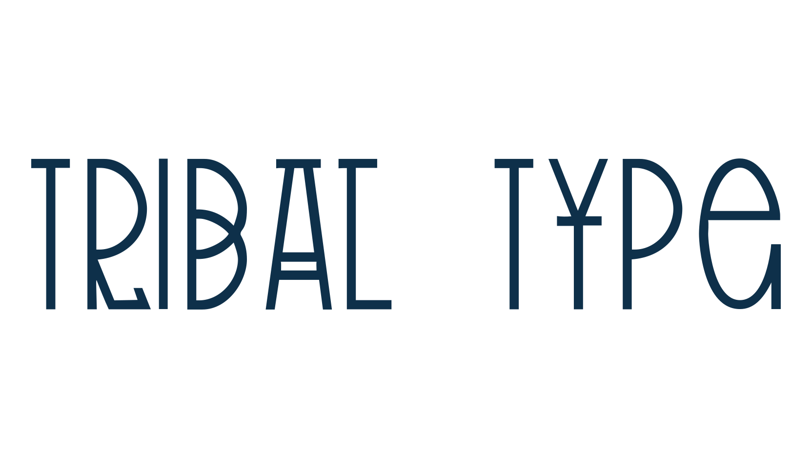 Tribal Type, various font preview