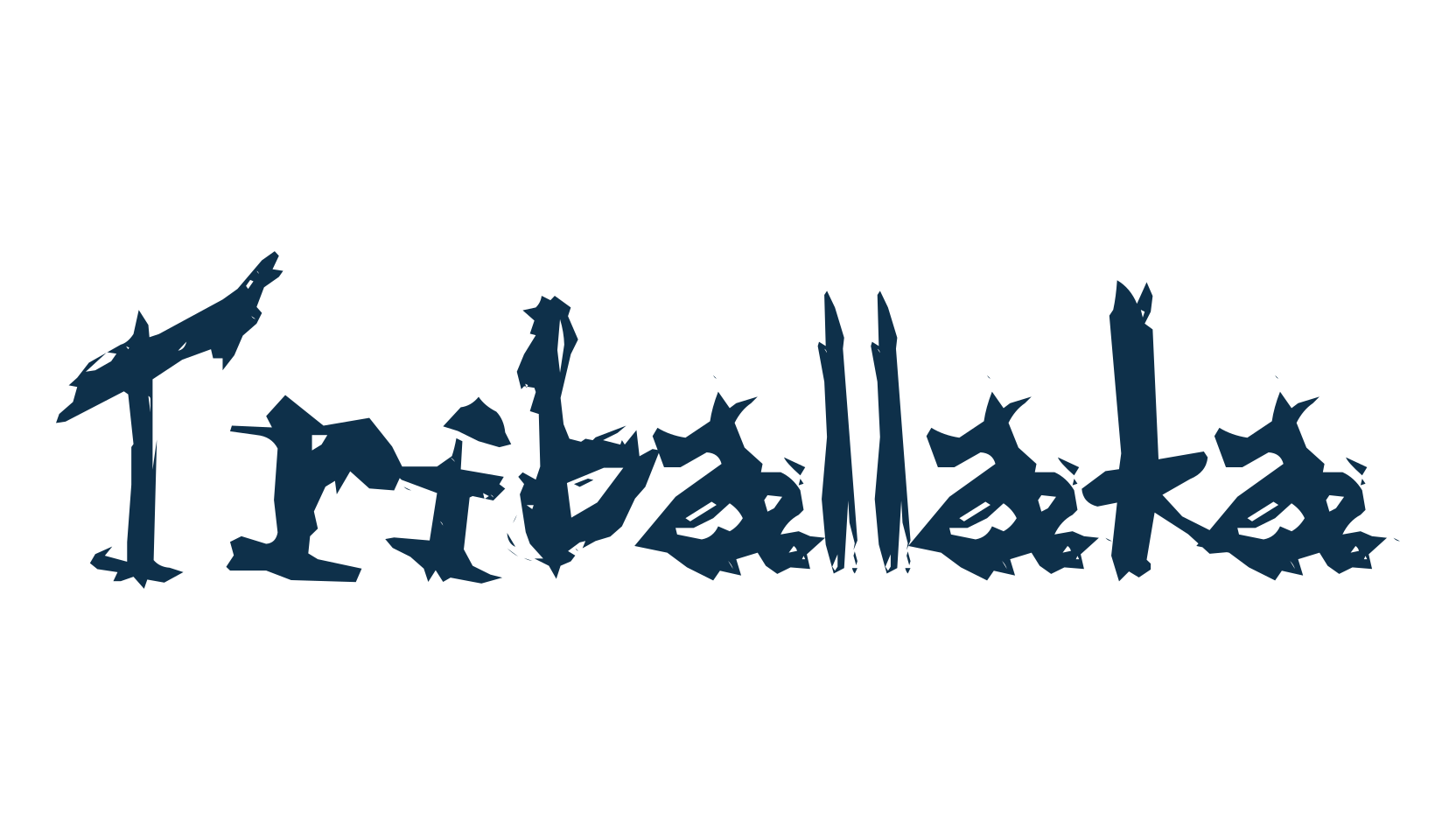 Triballaka, script trash fancy decorative calligraphy font preview