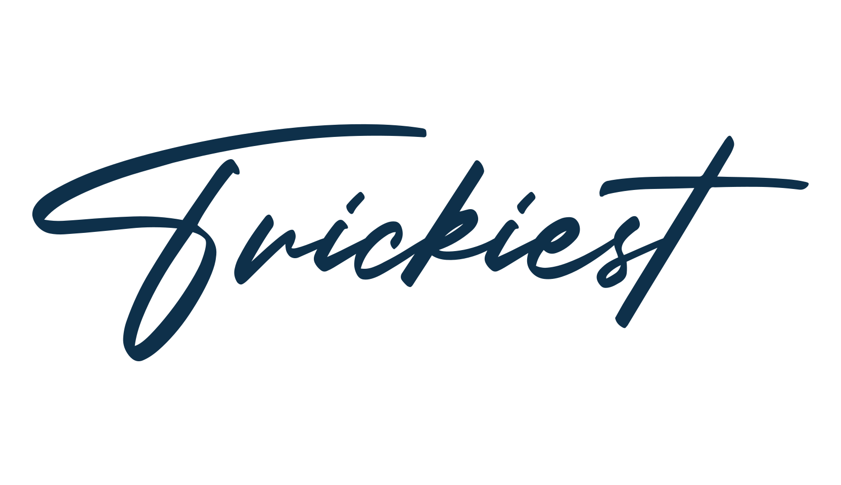 Trickiest, script brush fancy decorative calligraphy font preview