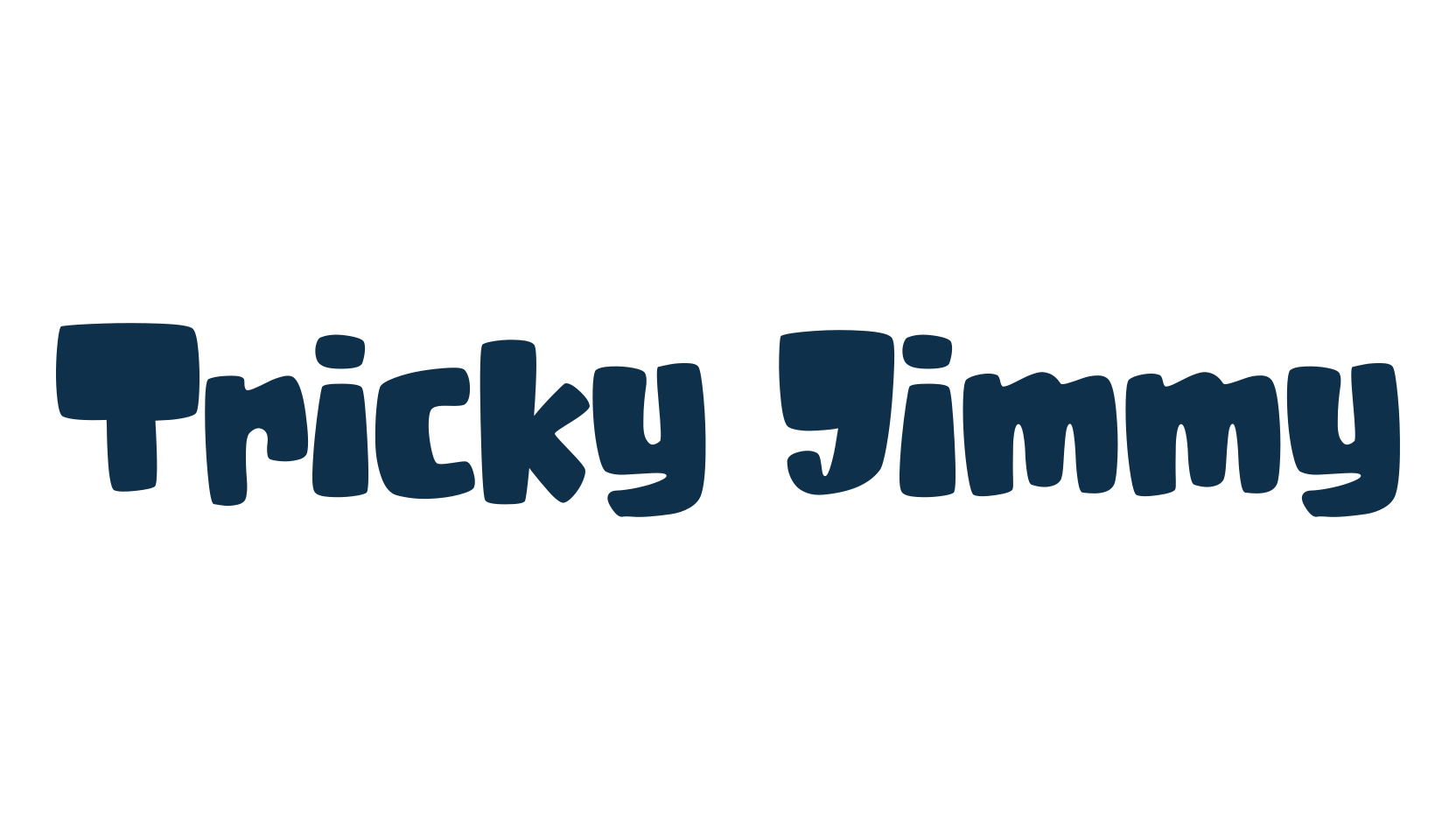 Tricky Jimmy, fancy cartoon decorative font preview